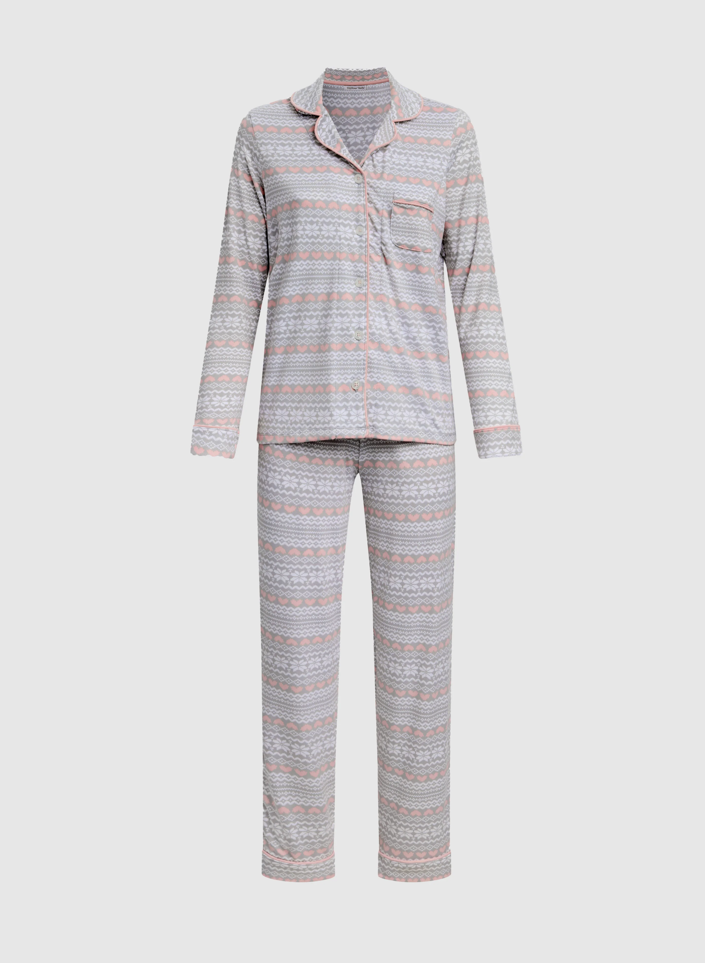 Snowflake & Heart Print Pyjama Set - Image 7