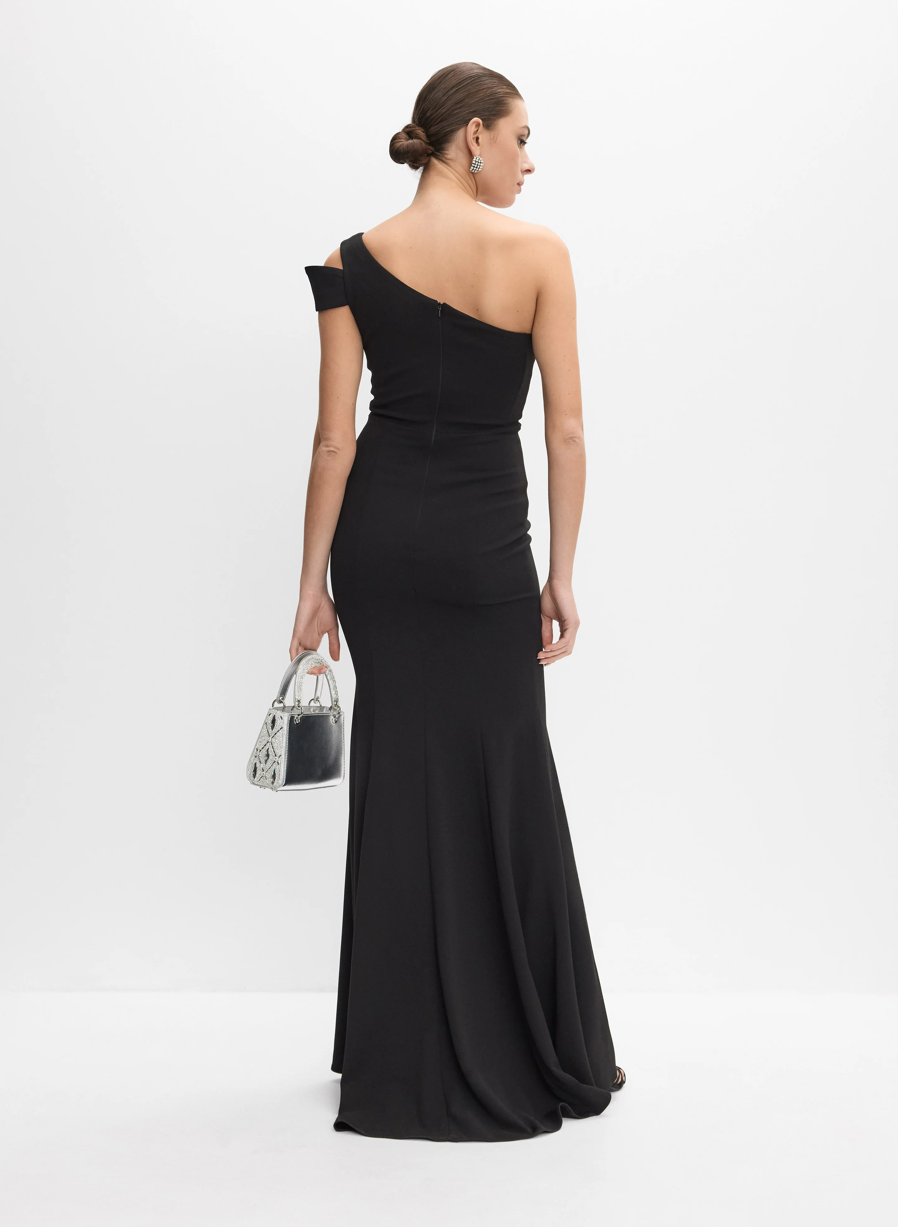 Special Occasion Sleeveless Asymmetrical Neck - Image 4