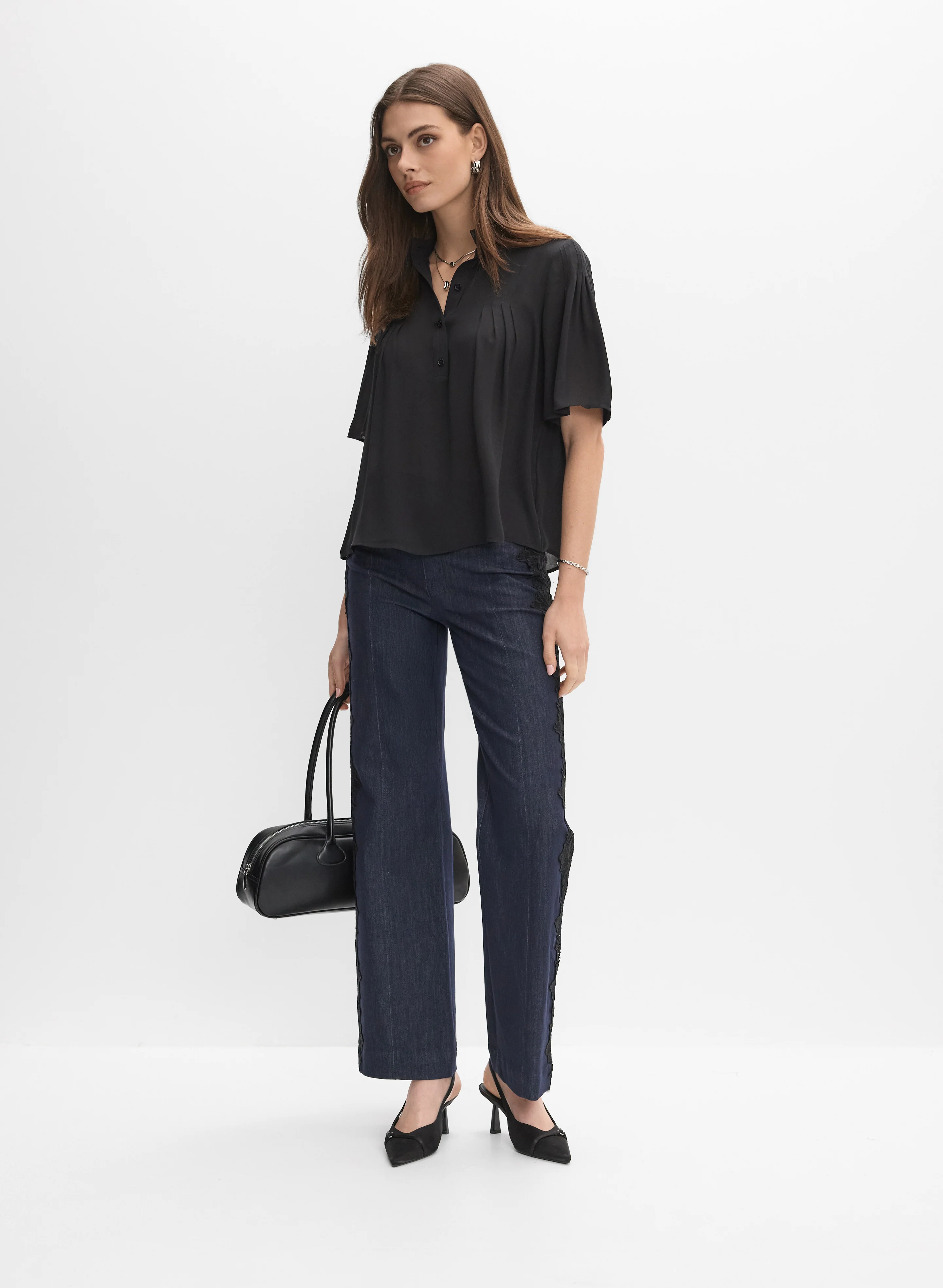 Stand Collar Blouse - Image 3