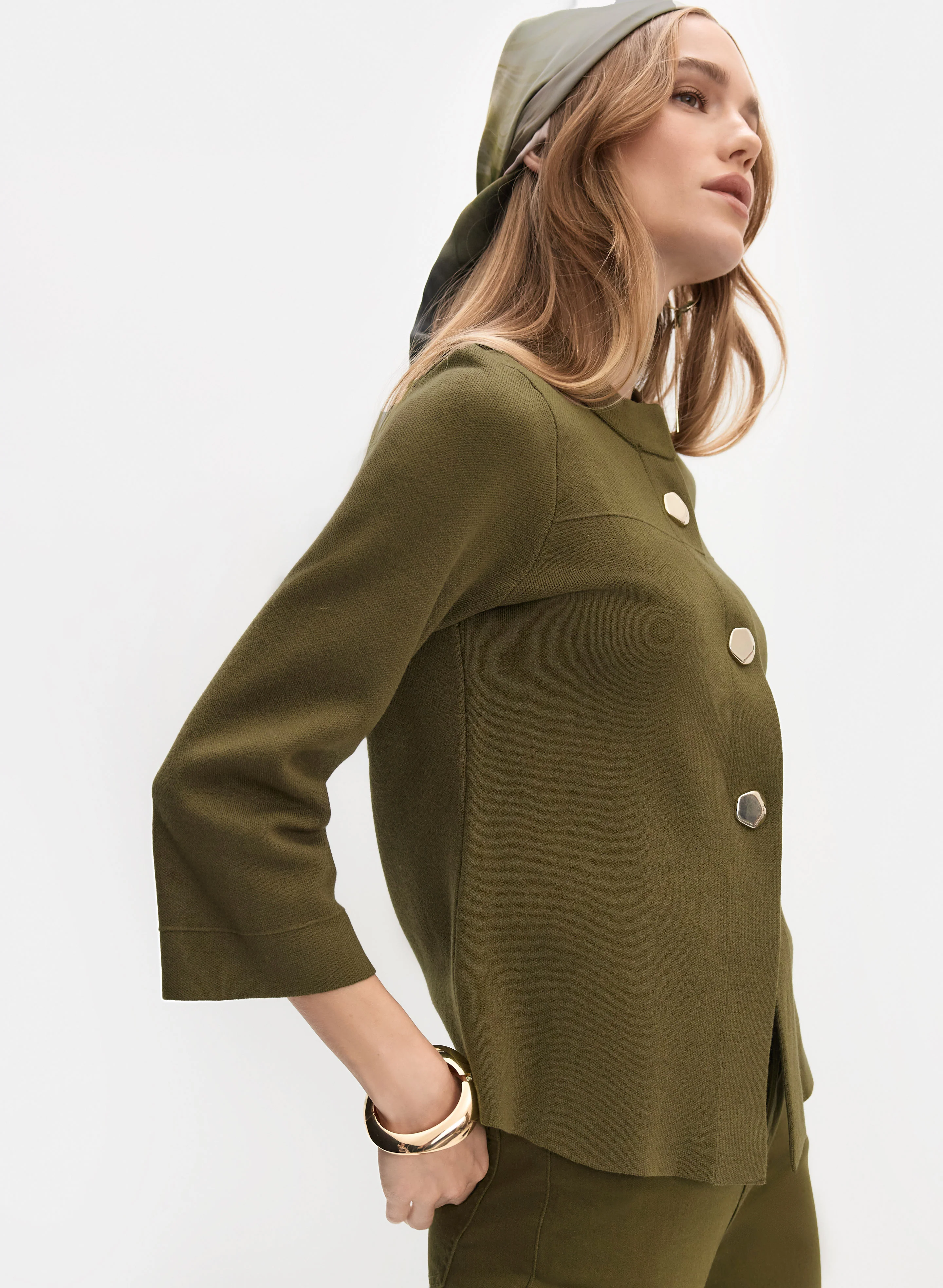 Stand Collar Cardigan - Image 6