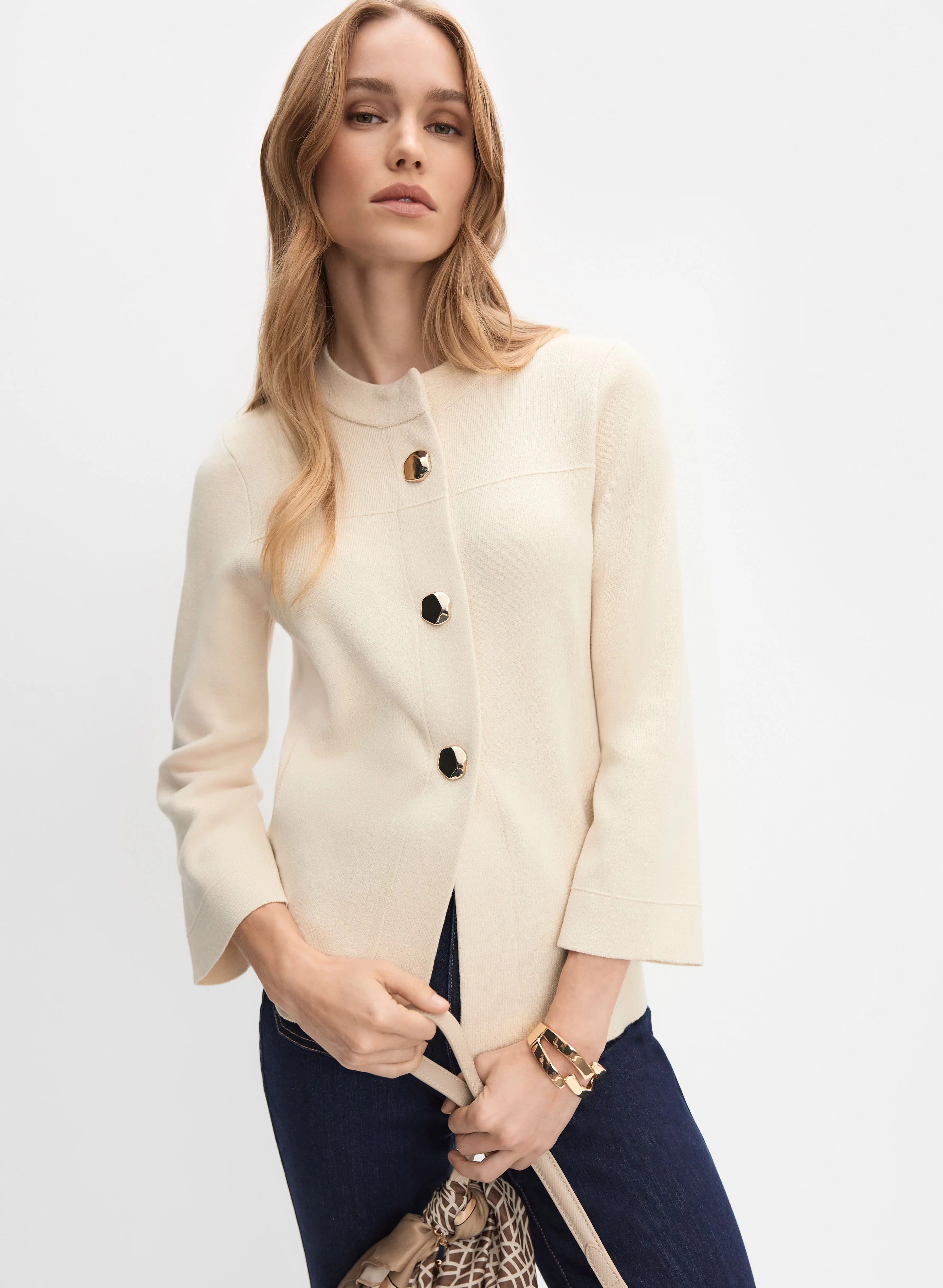 Stand Collar Cardigan
