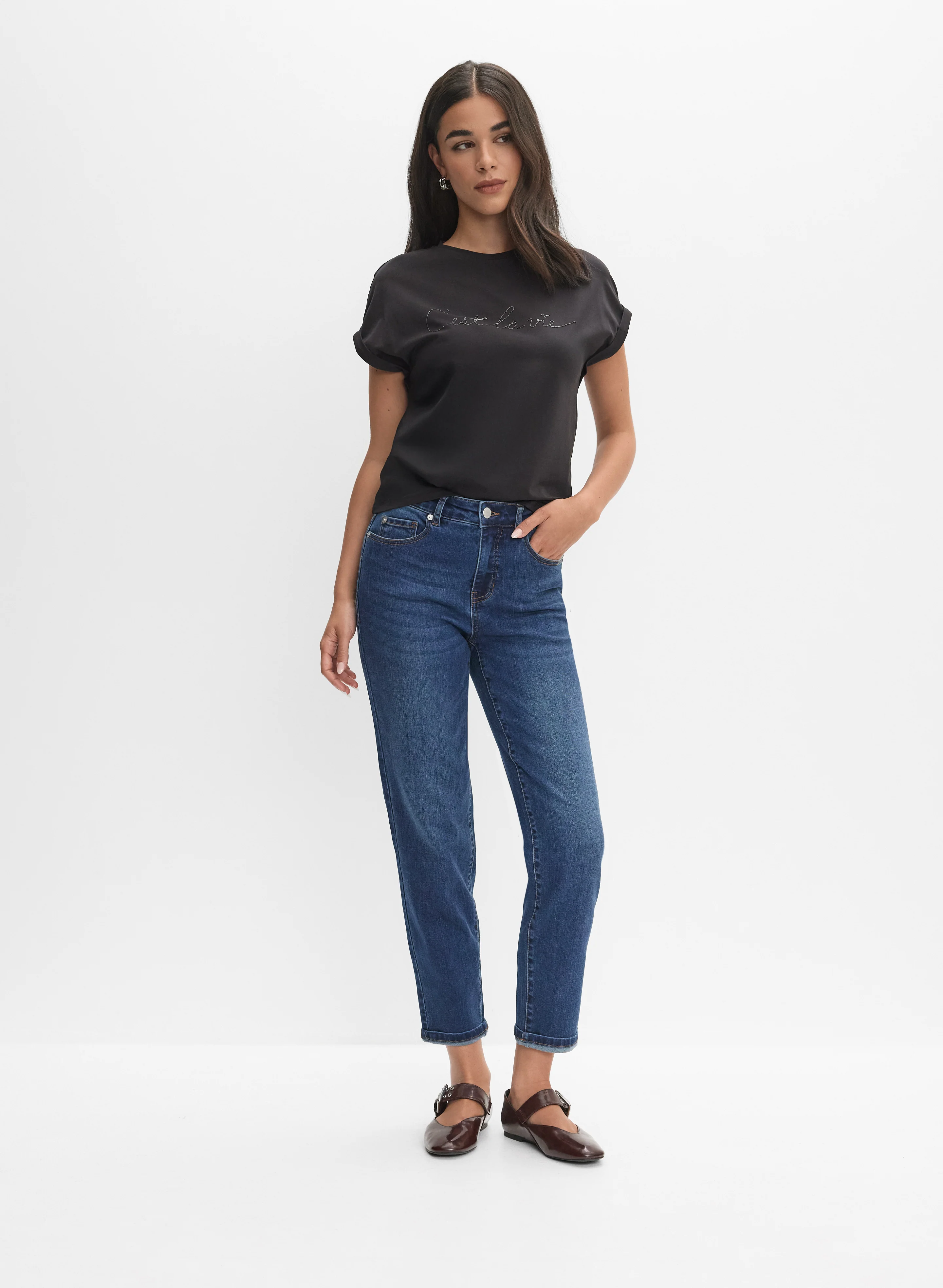 Stone Wash Straight-Leg Jeans - Image 4