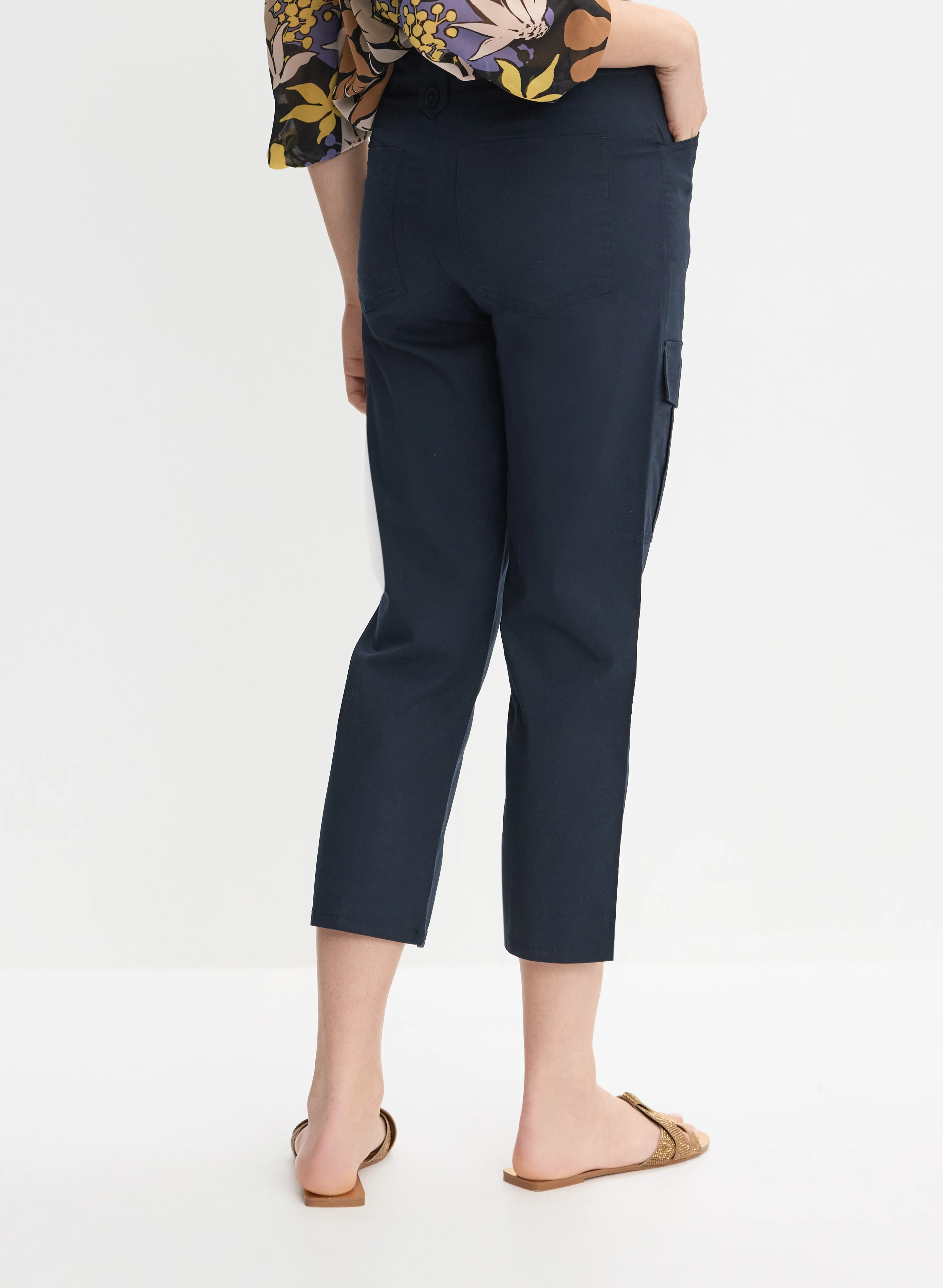 Stretch-Cotton Cargo Capris - Image 2