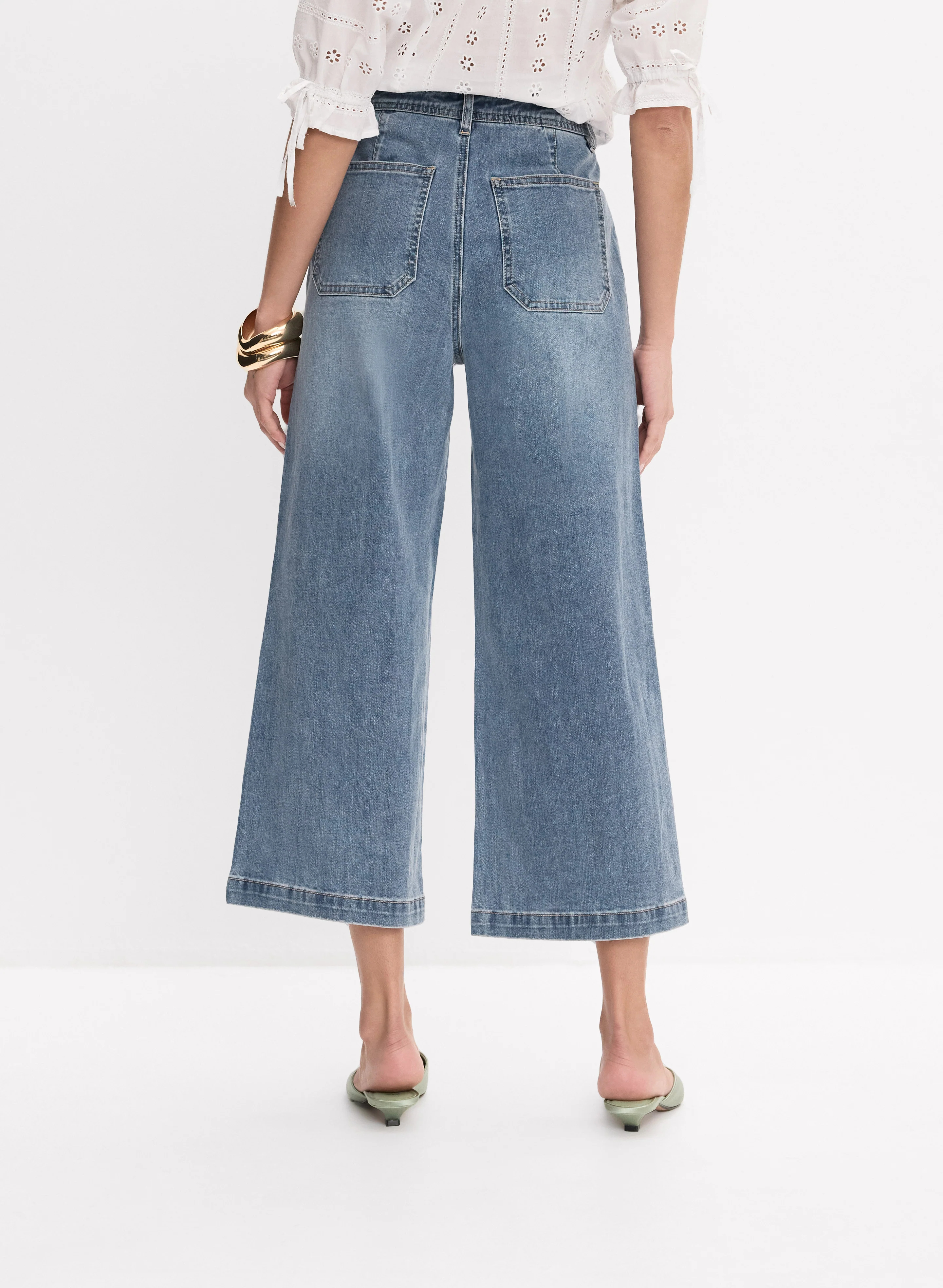 Stretch-Denim Culottes - Image 3