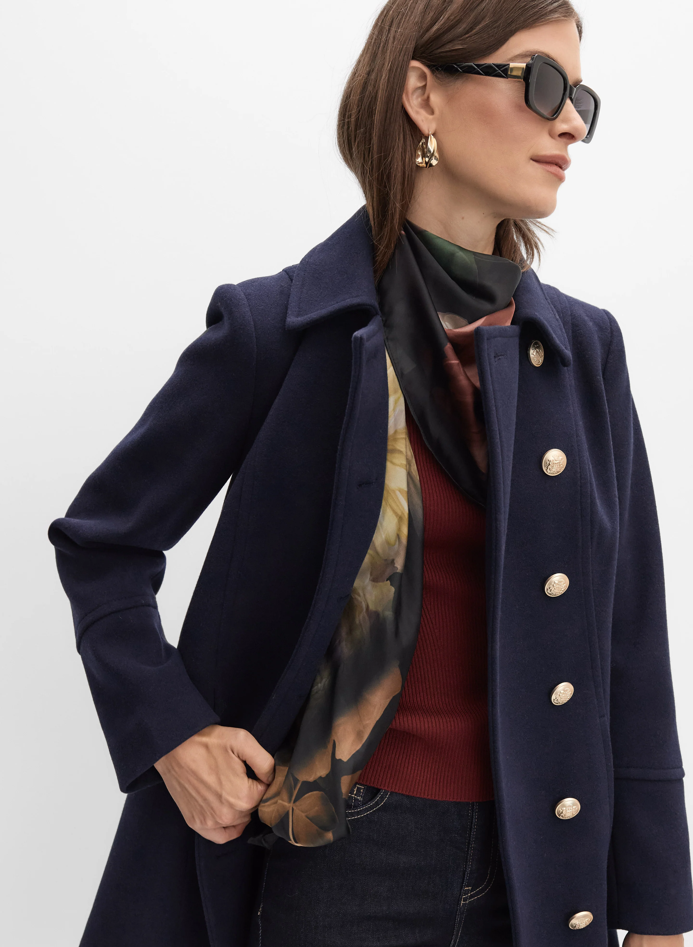 Stretch Wool-Blend Military Coat - Image 7