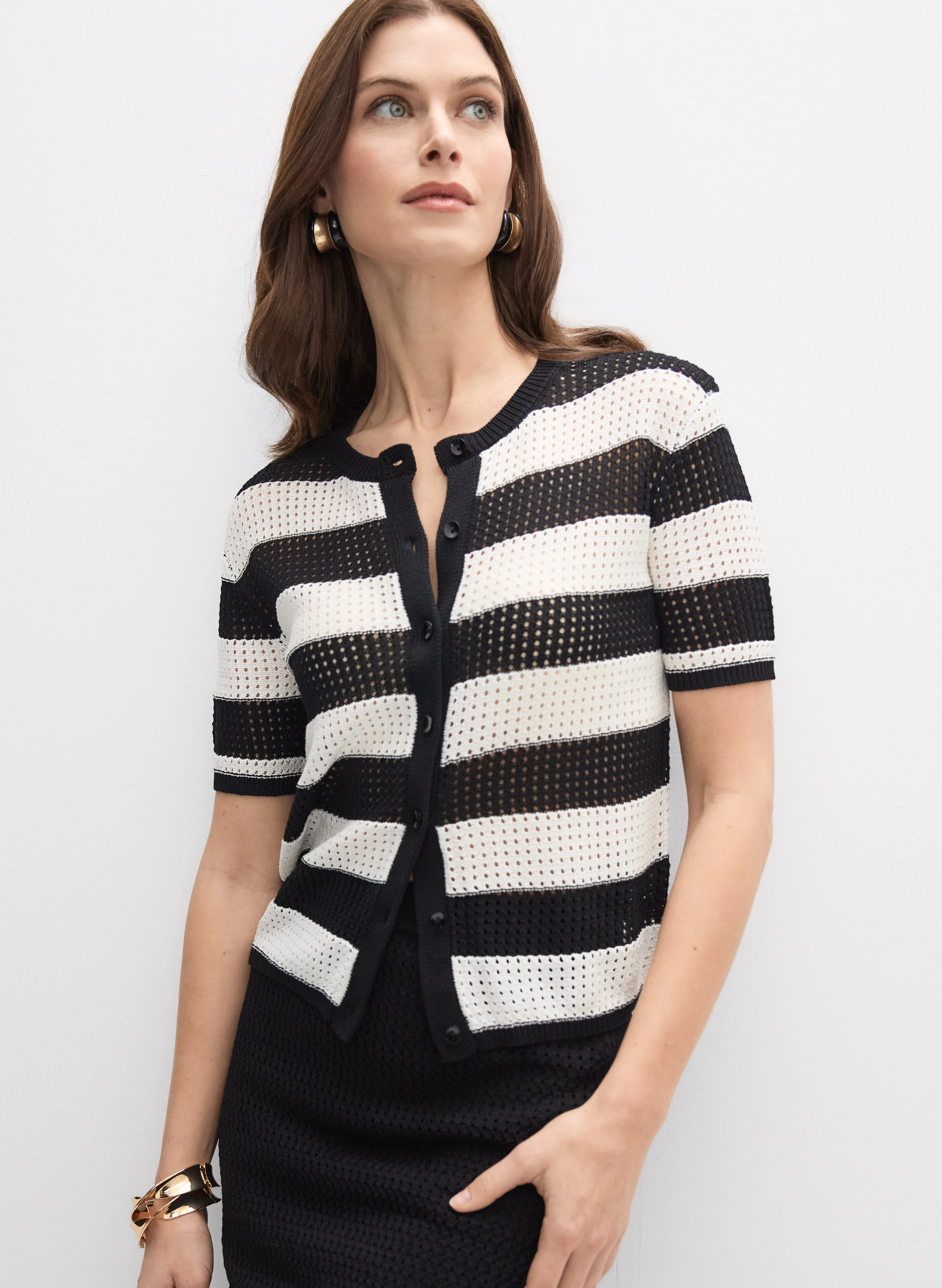 Stripe Knit Cardigan