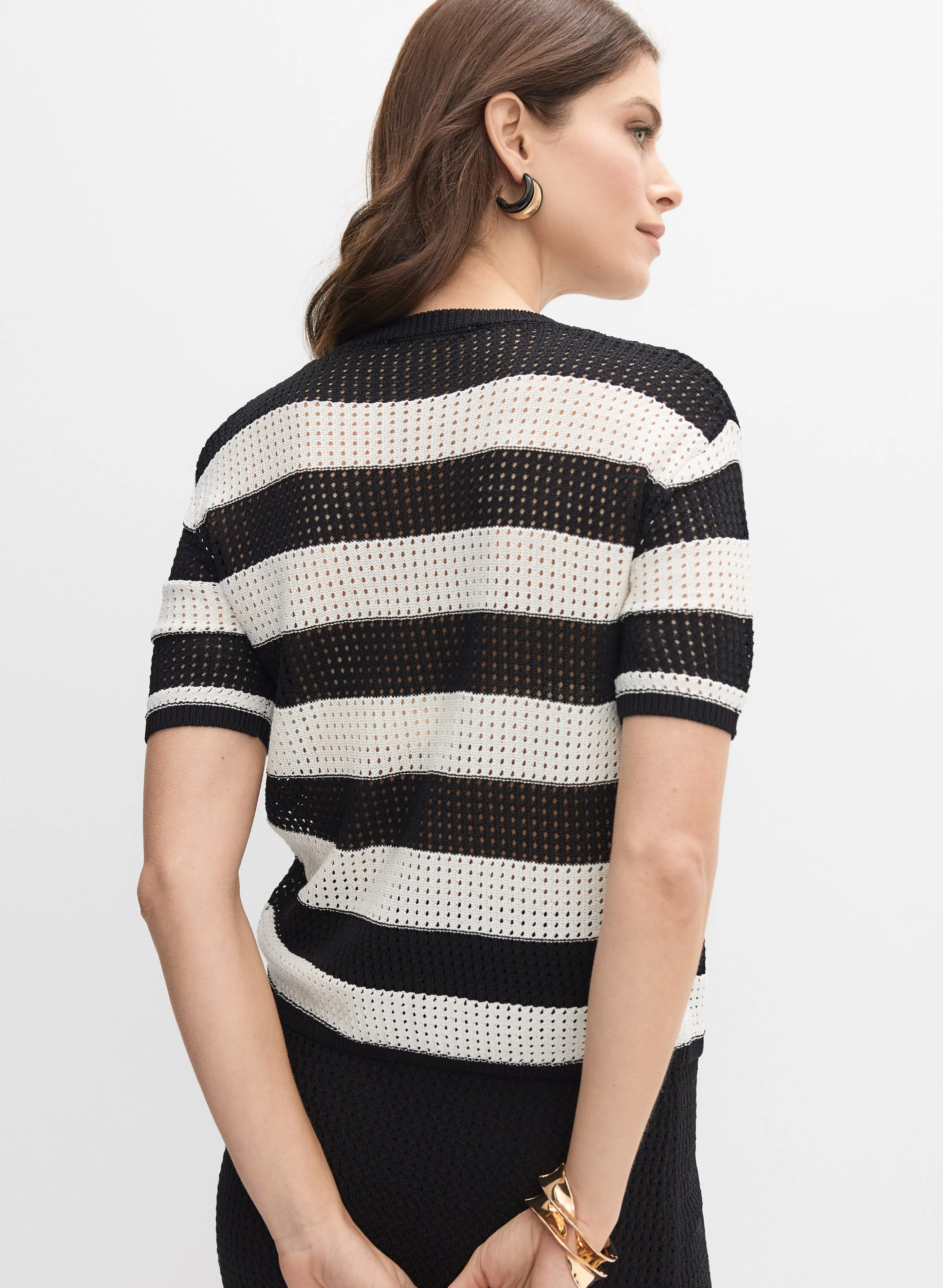Stripe Knit Cardigan - Image 4