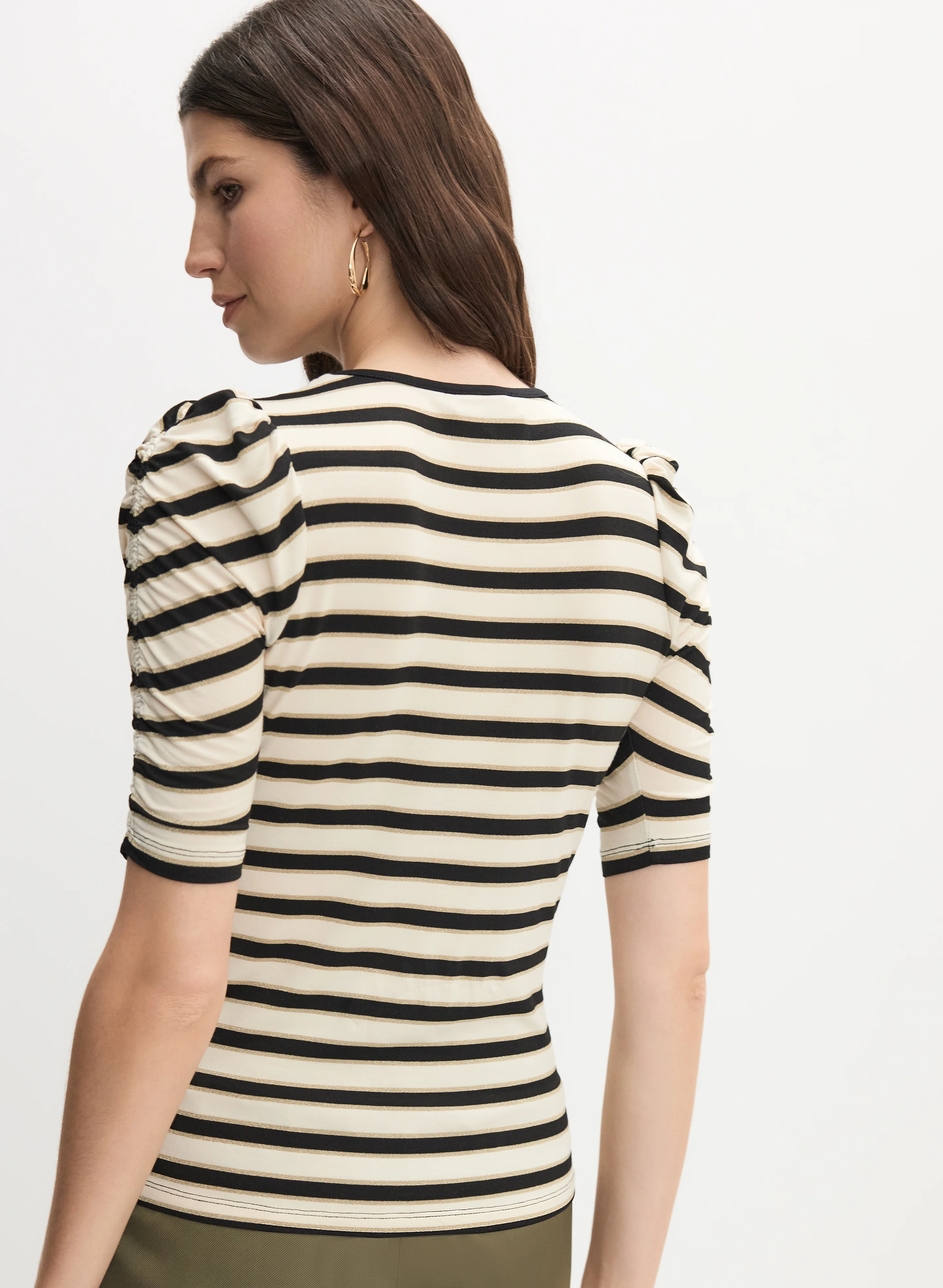 Stripe Lurex T-Shirt - Image 4