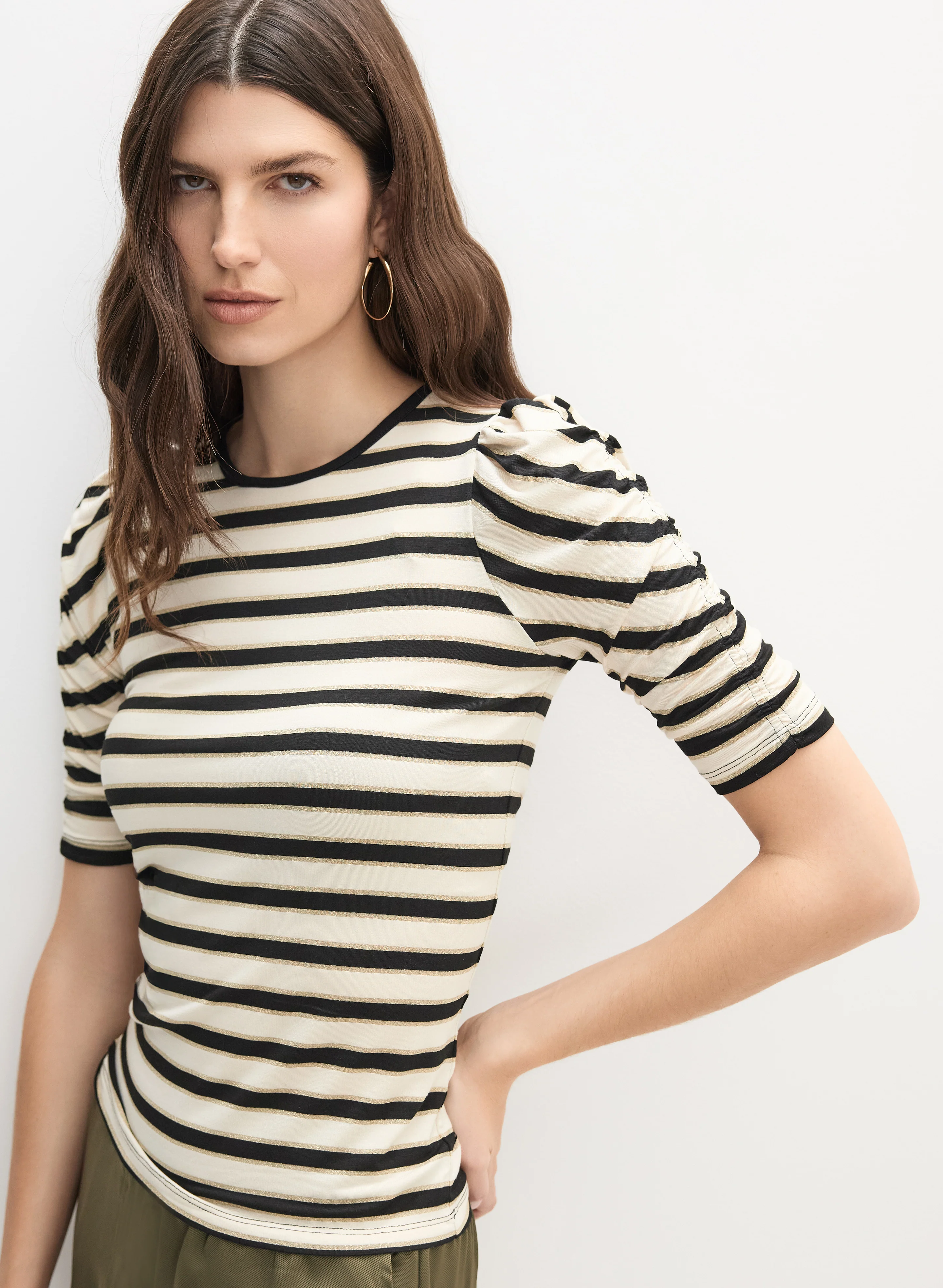 Stripe Lurex T-Shirt - Image 5