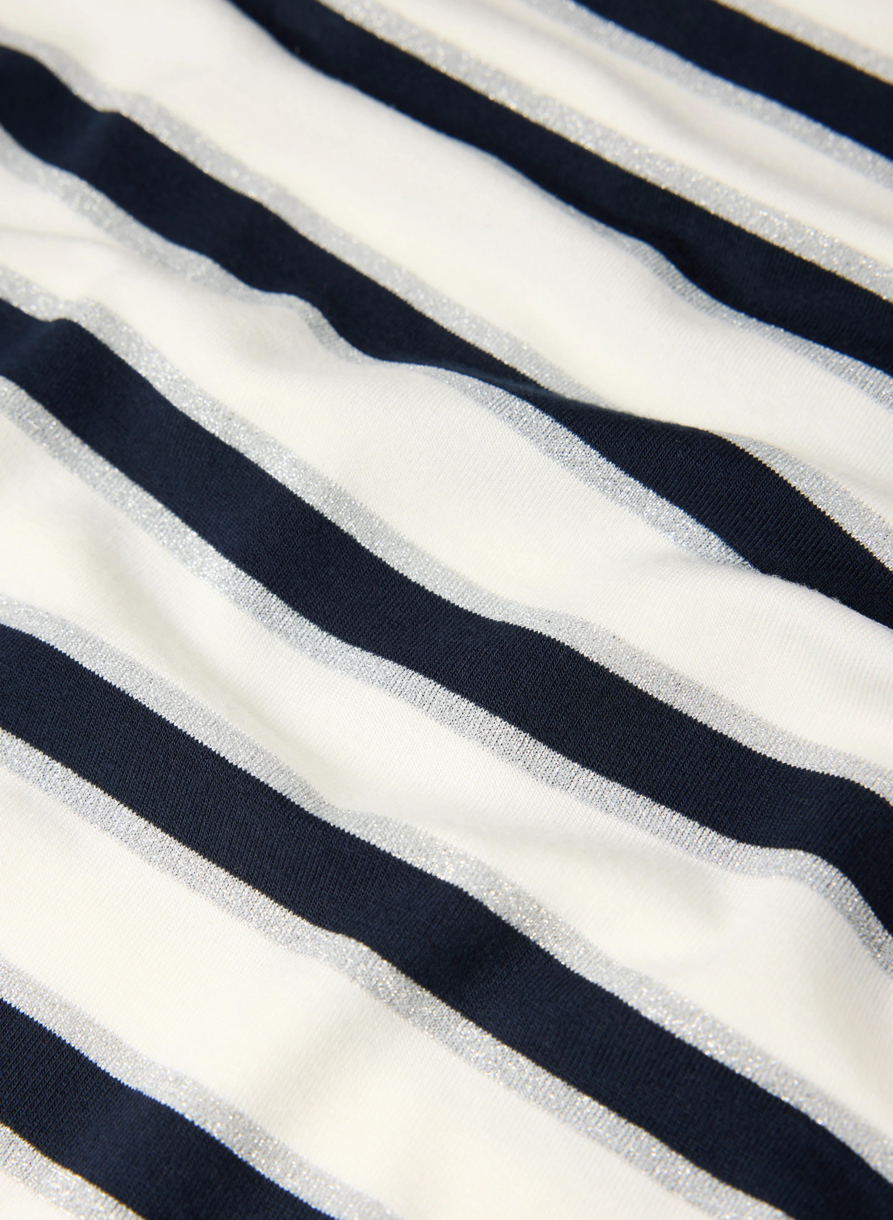 Stripe Ruched Sleeve T-Shirt - Image 7