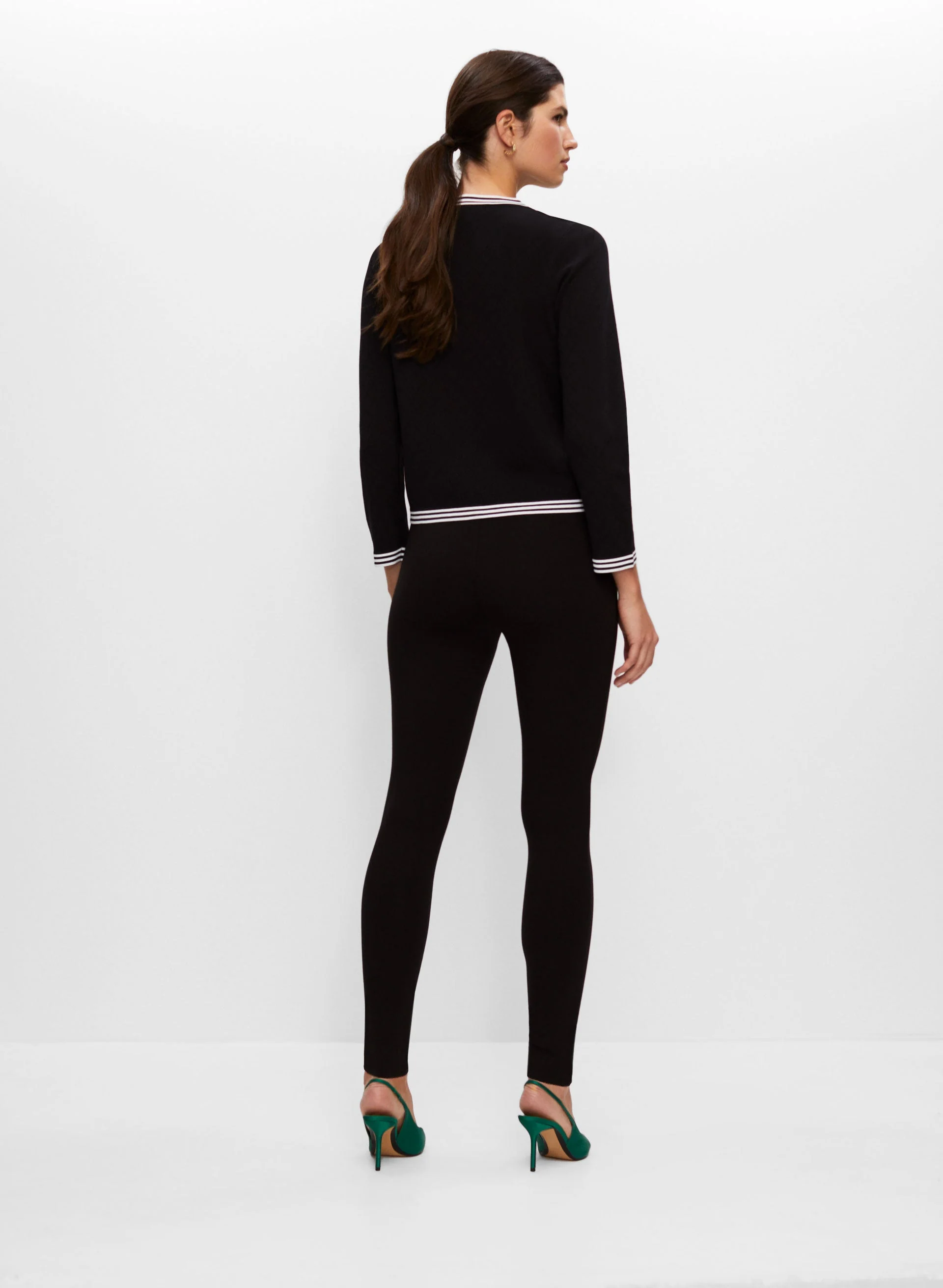 Stripe Trim Cardigan - Image 4