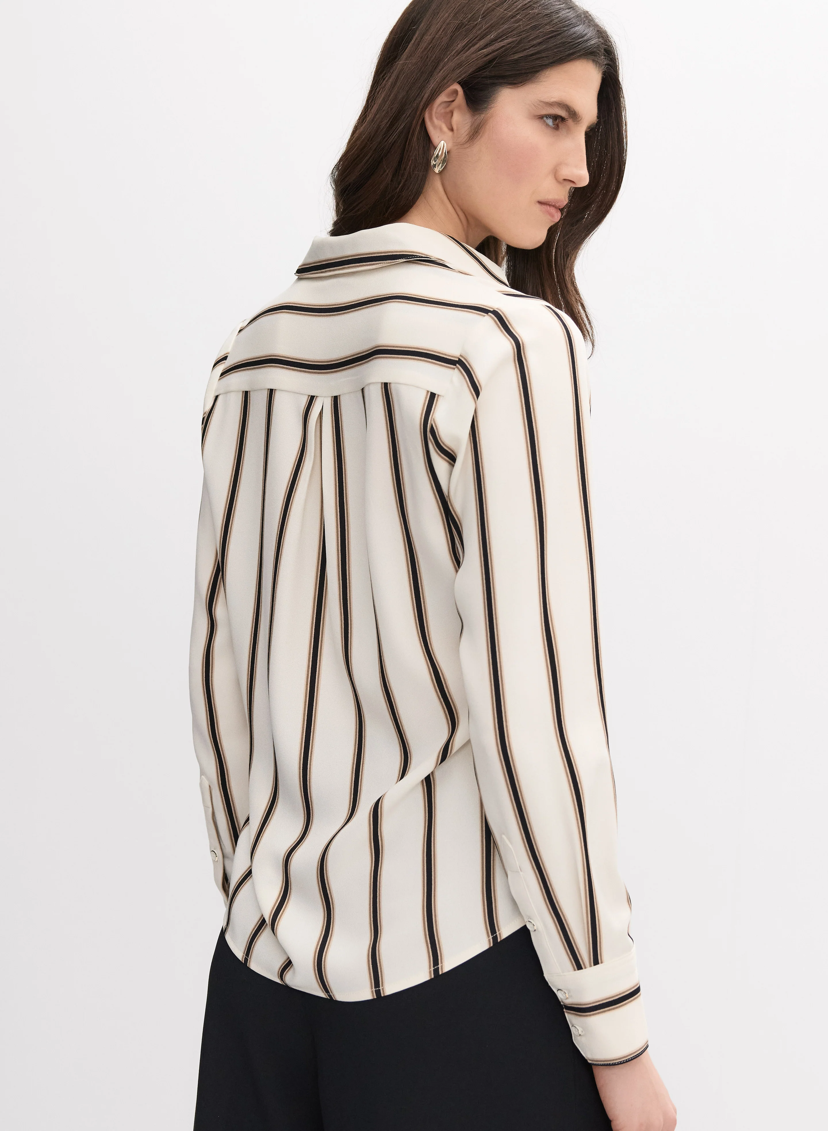 Striped Button-Down Blouse - Image 4