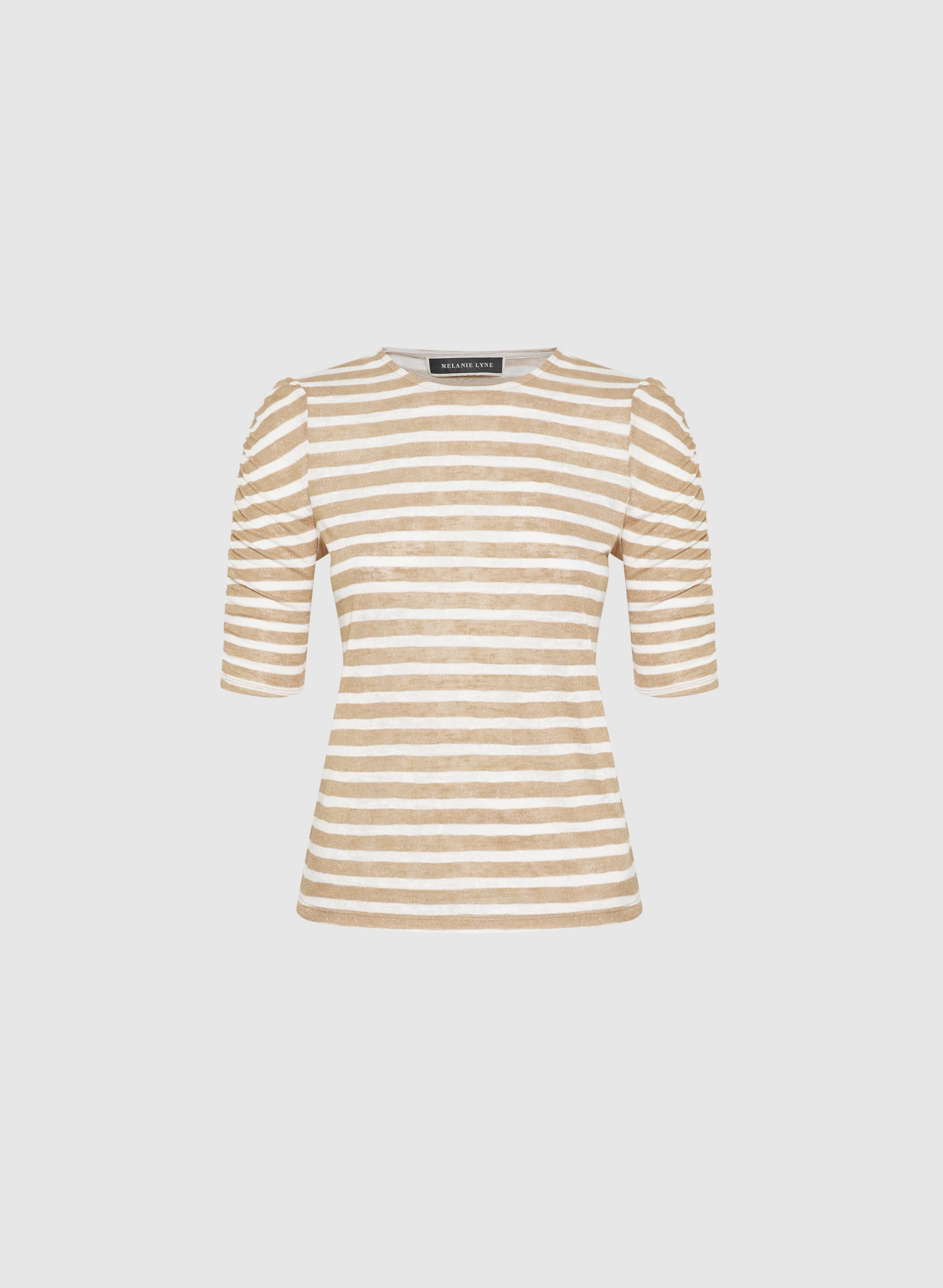 Striped Elbow Sleeve Top - Image 6