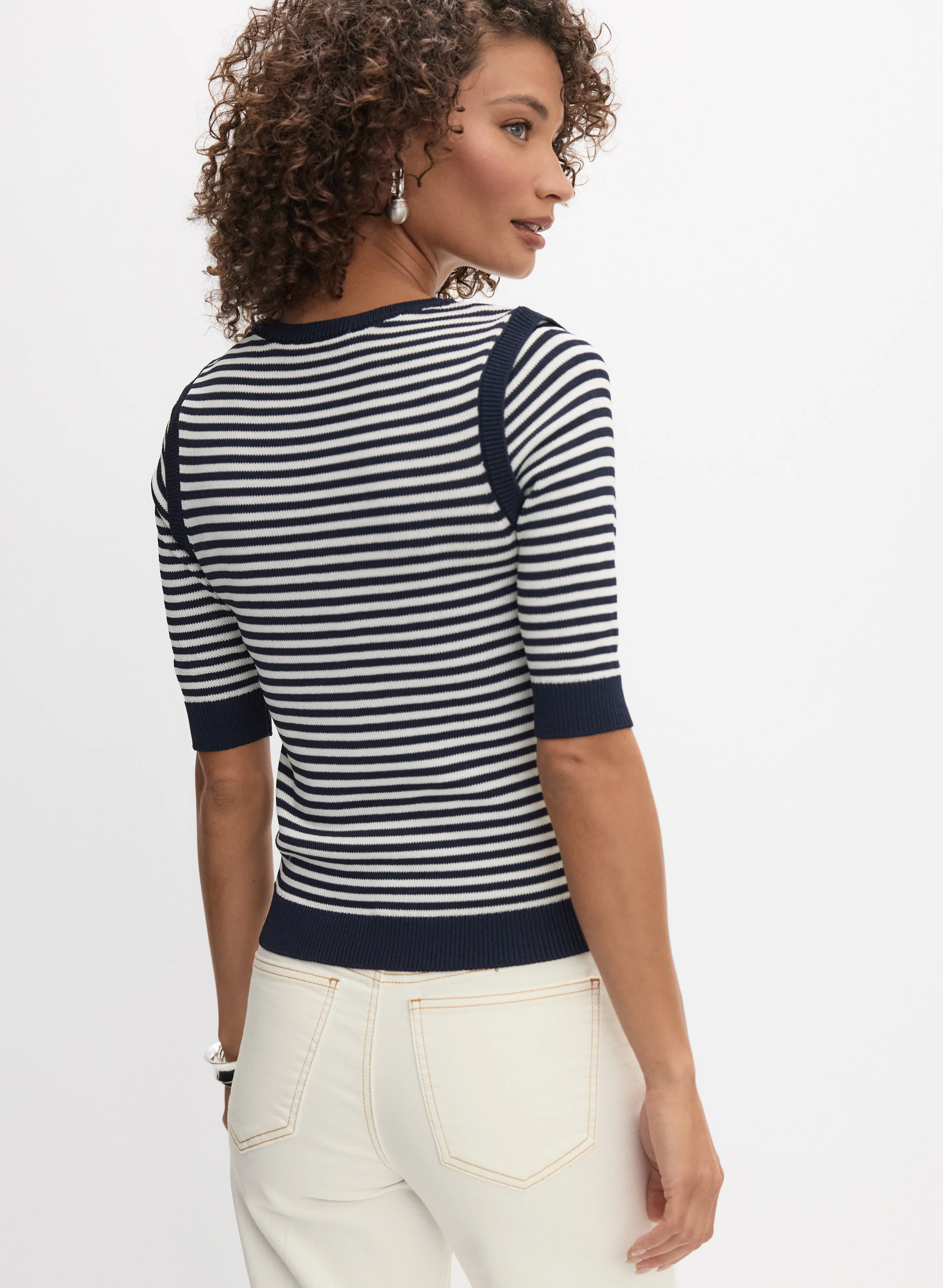 Striped Knit Sweater - Image 3