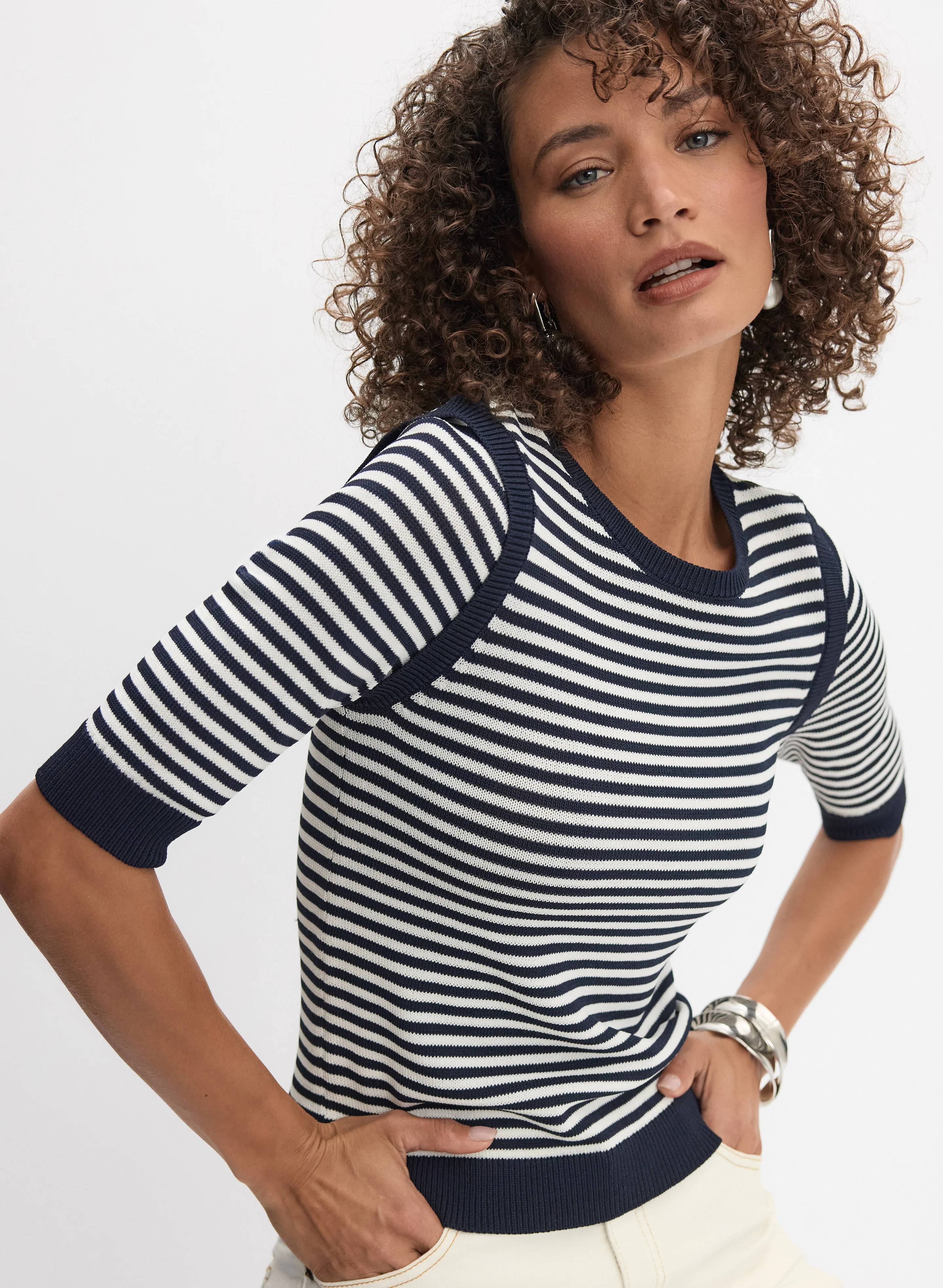 Striped Knit Sweater - Image 7