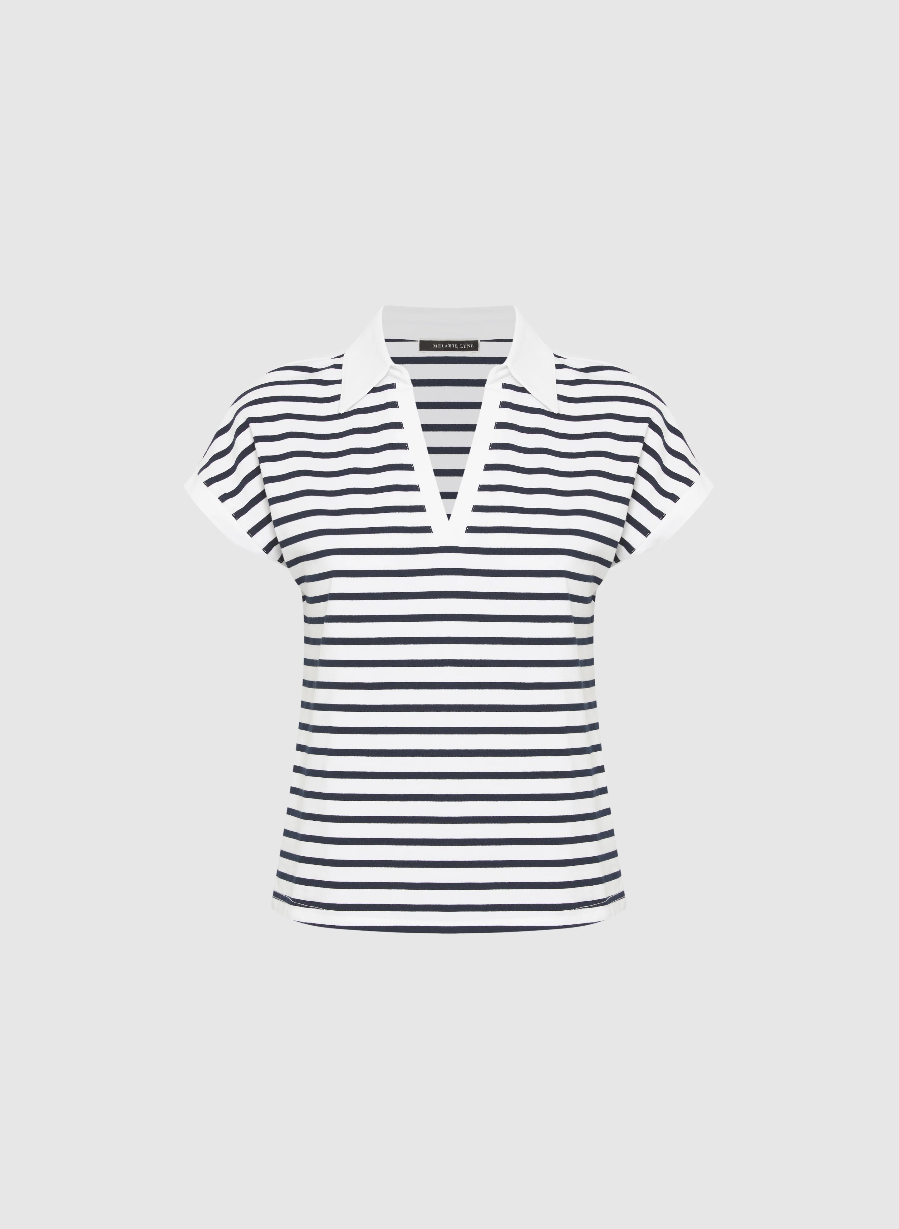 Striped Polo-Neck T-Shirt - Image 6
