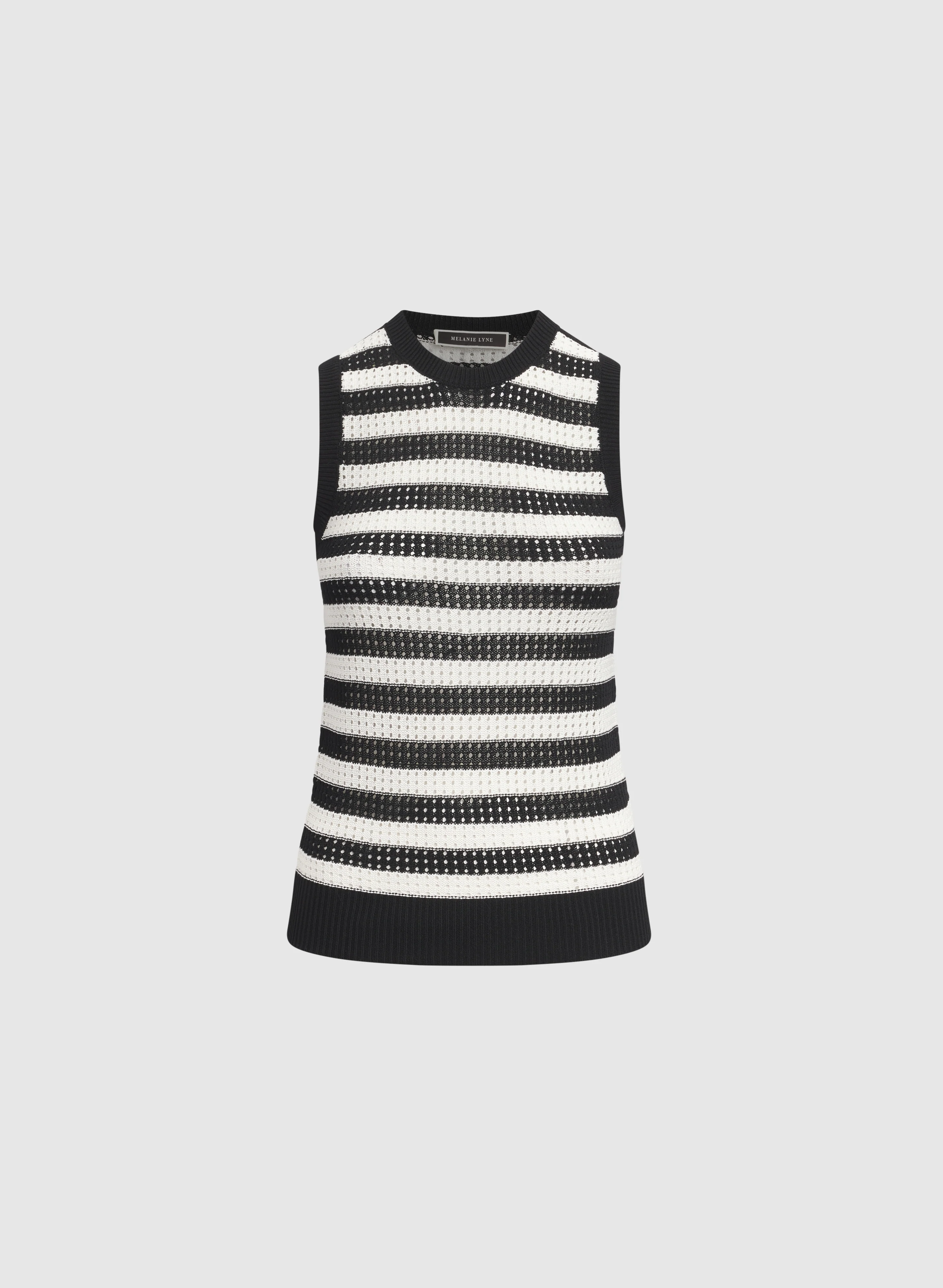 Striped Open Knit Tank - Image 6