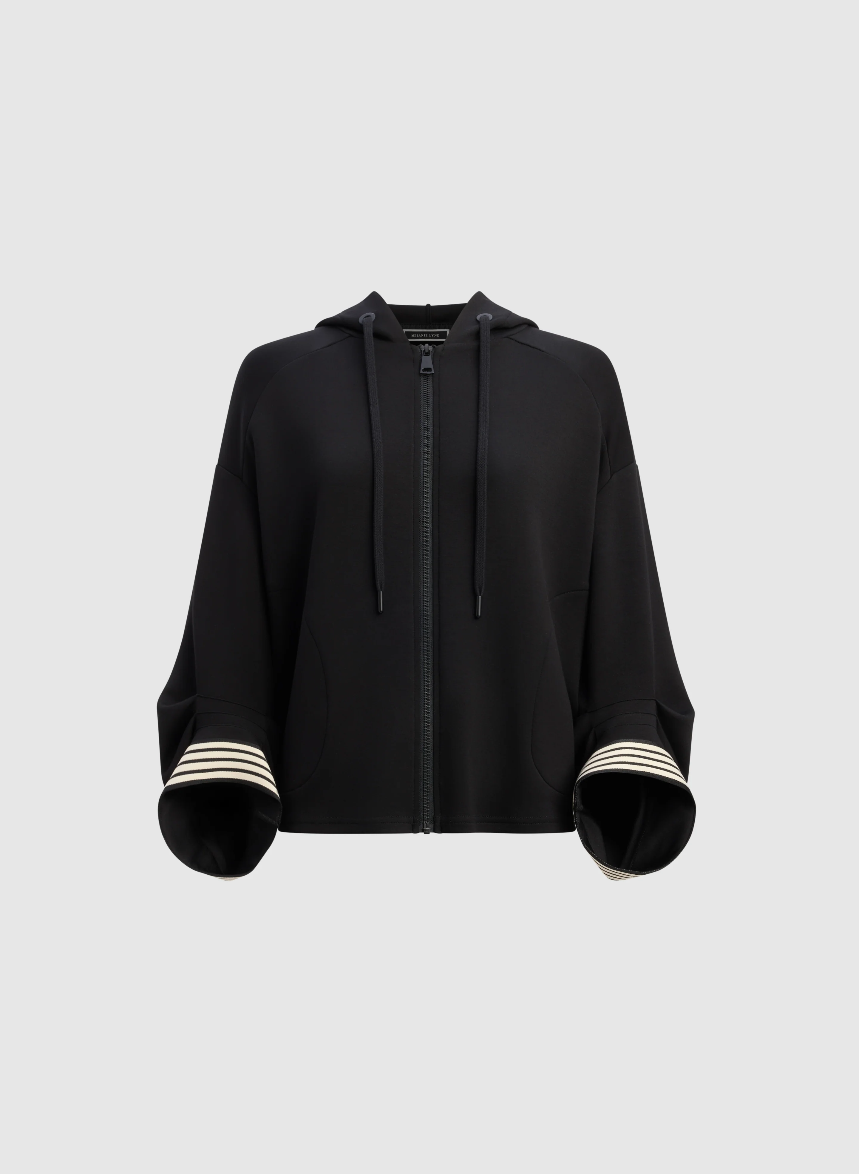 Striped Trim Zip-Up Jacket - Image 8