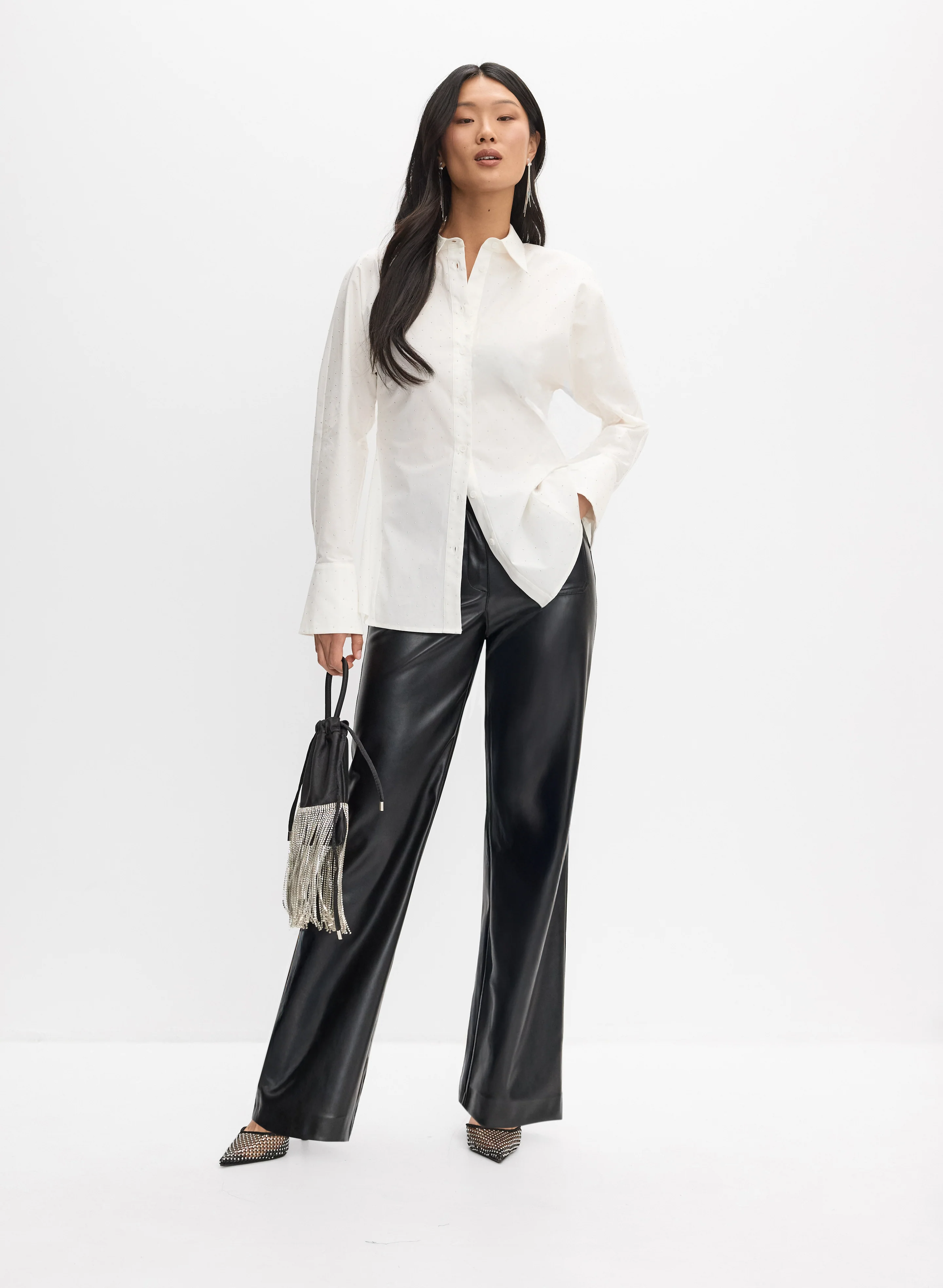 Stud Detail Shirt Blouse - Image 3