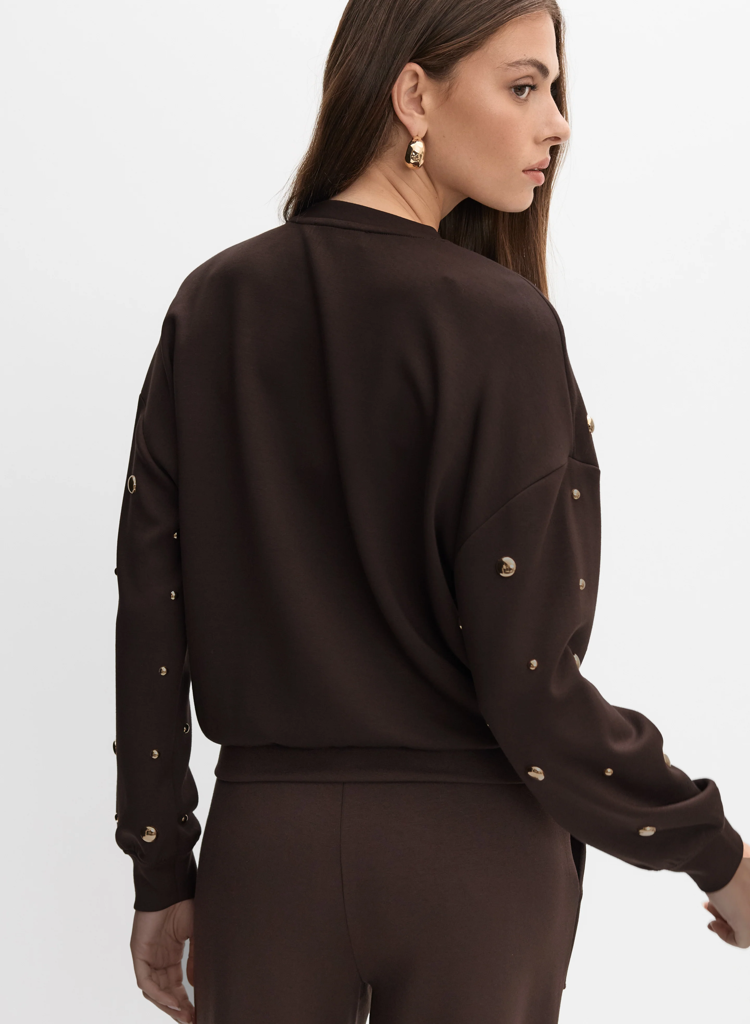 Stud Embellished Sweatshirt - Image 4