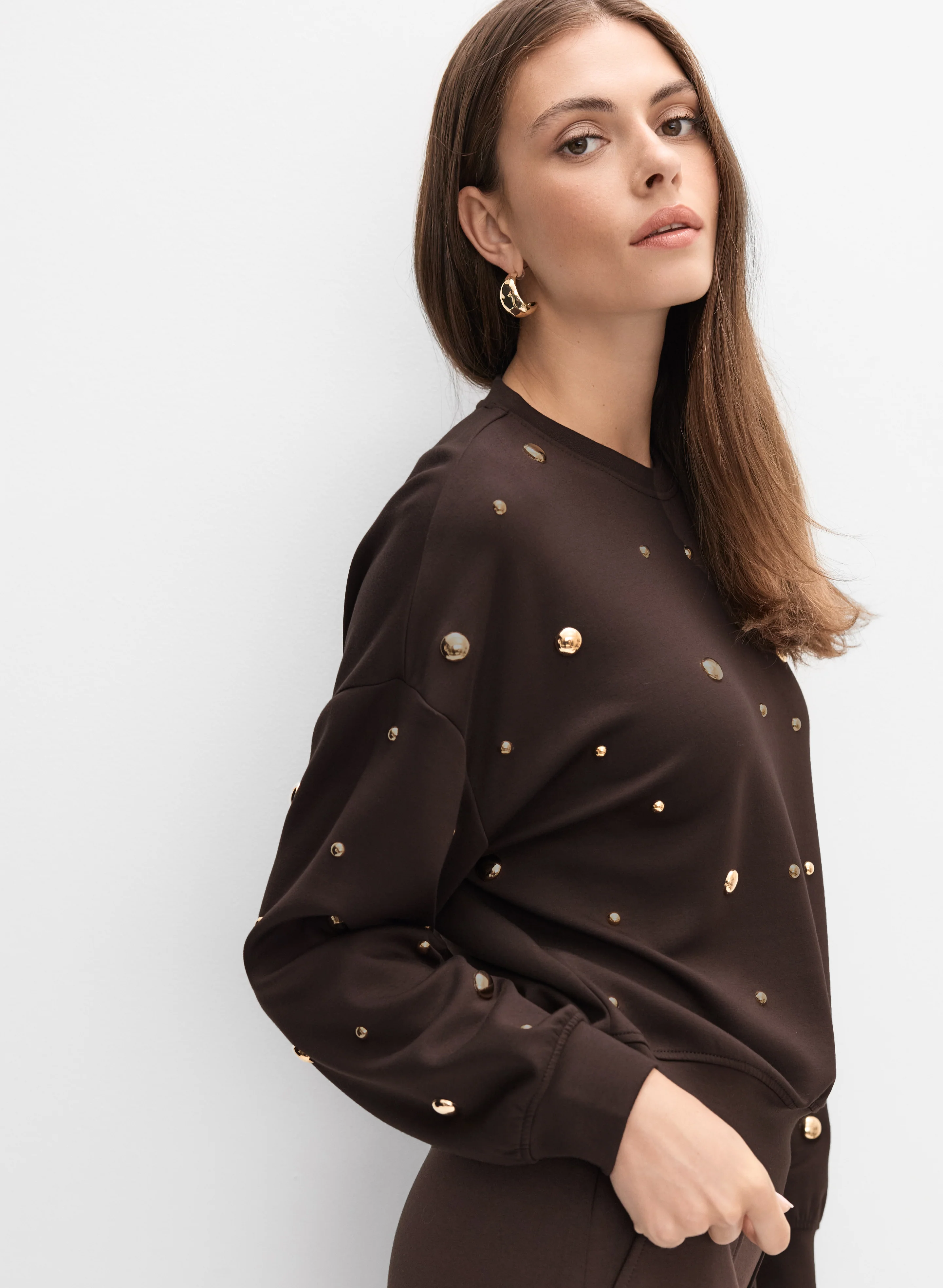 Stud Embellished Sweatshirt - Image 5