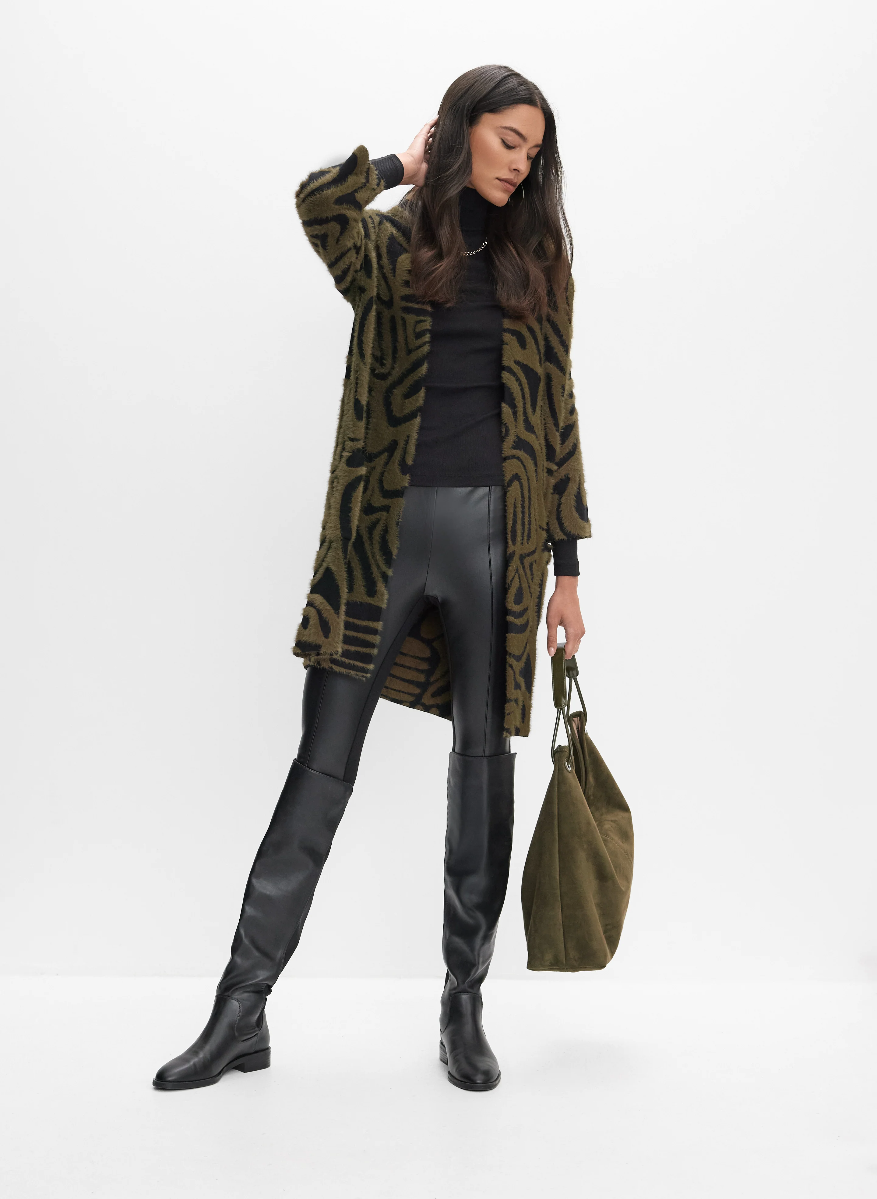 Swirl Print Cardigan - Image 3