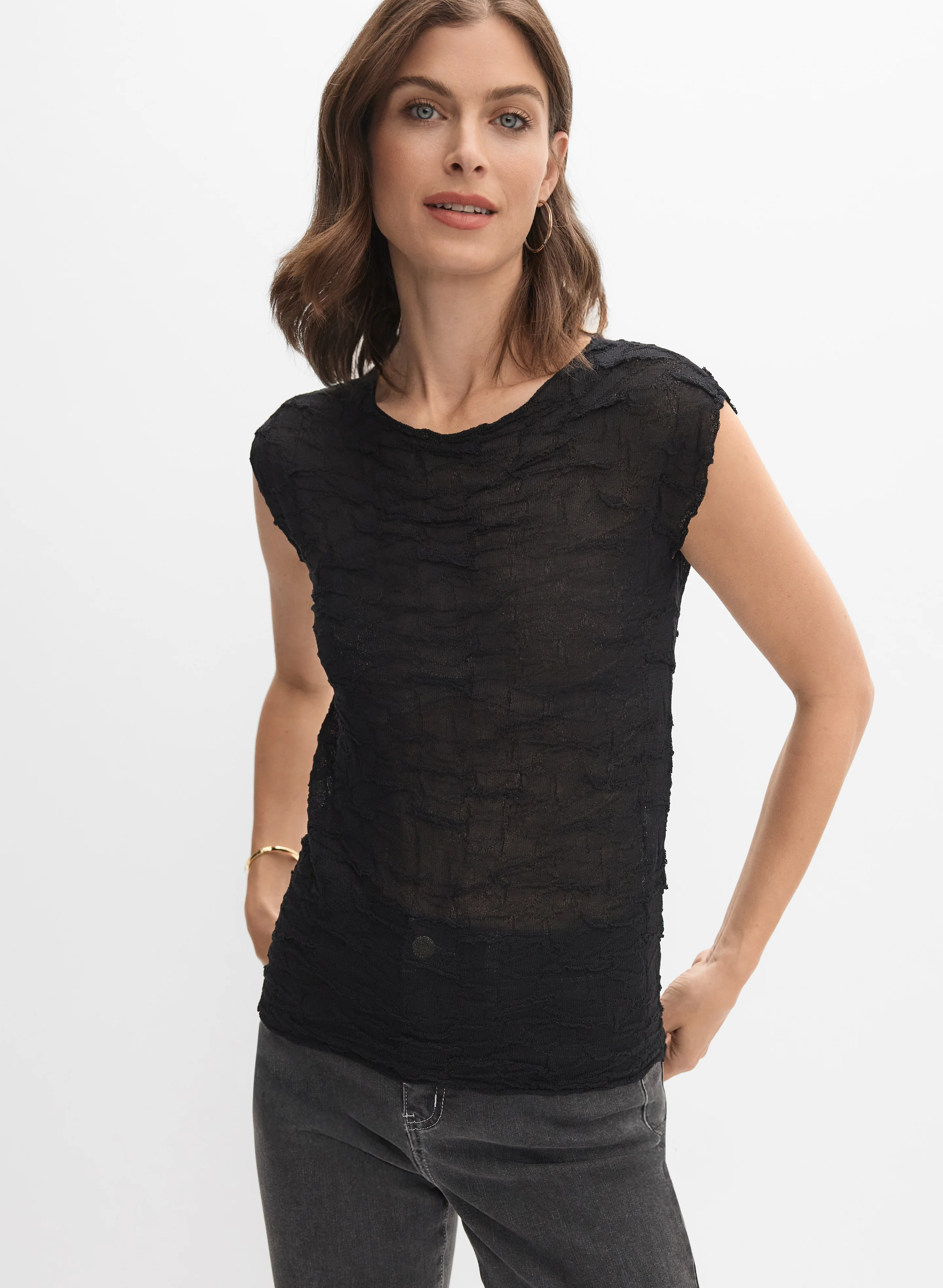 Textured Jacquard Knit Top - Image 4