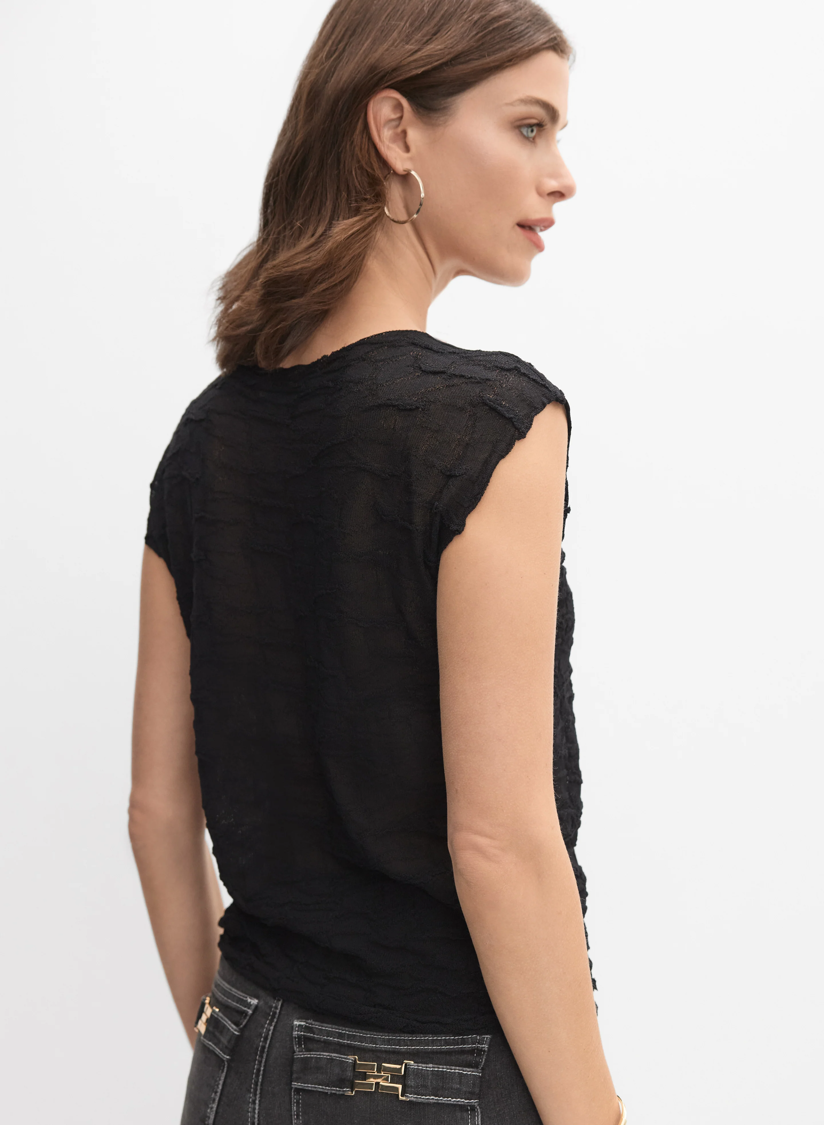 Textured Jacquard Knit Top - Image 5