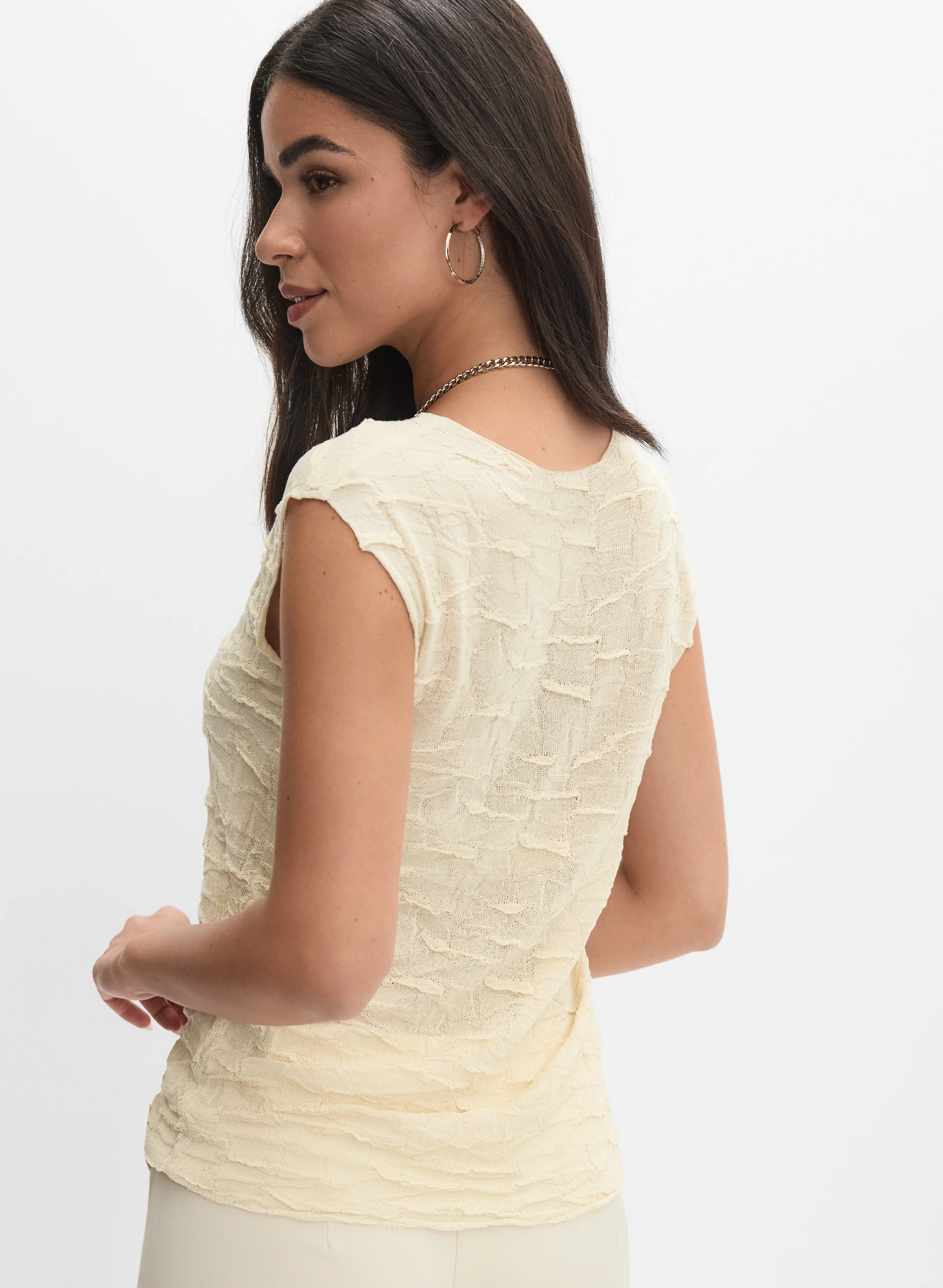 Textured Jacquard Knit Top - Image 4