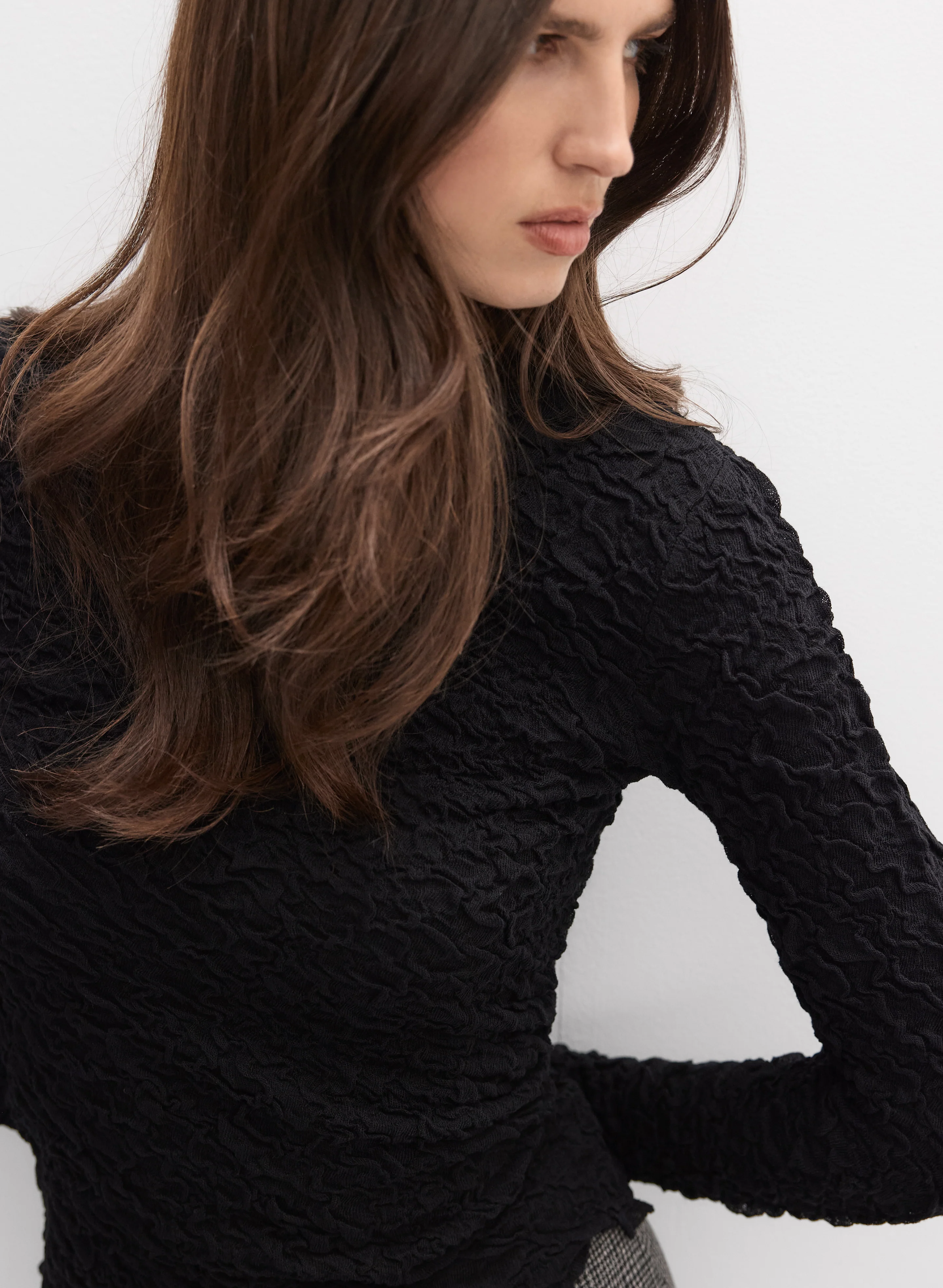 Textured Mock-Neck Pullover - Image 2