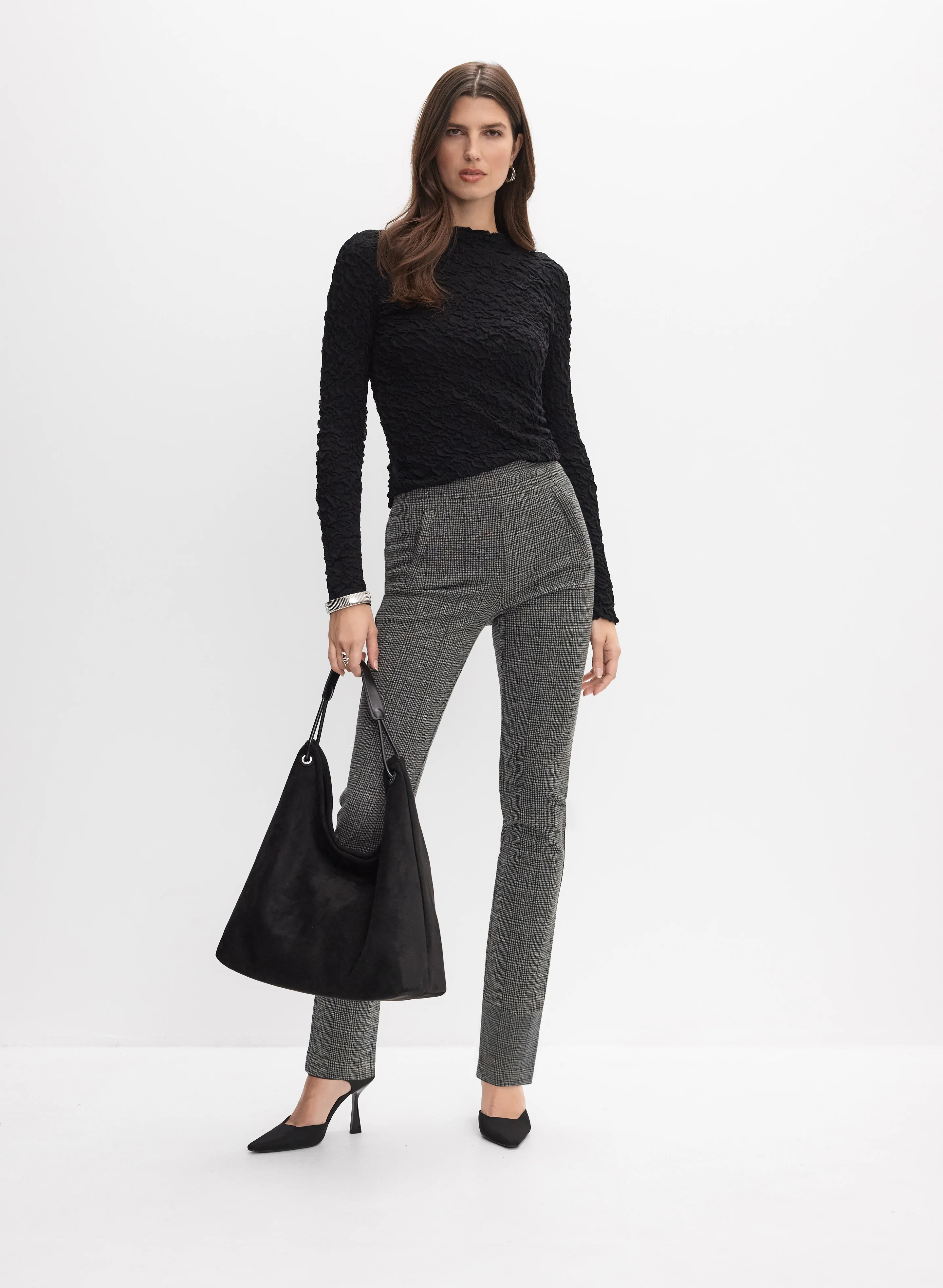 Textured Mock-Neck Pullover - Image 3