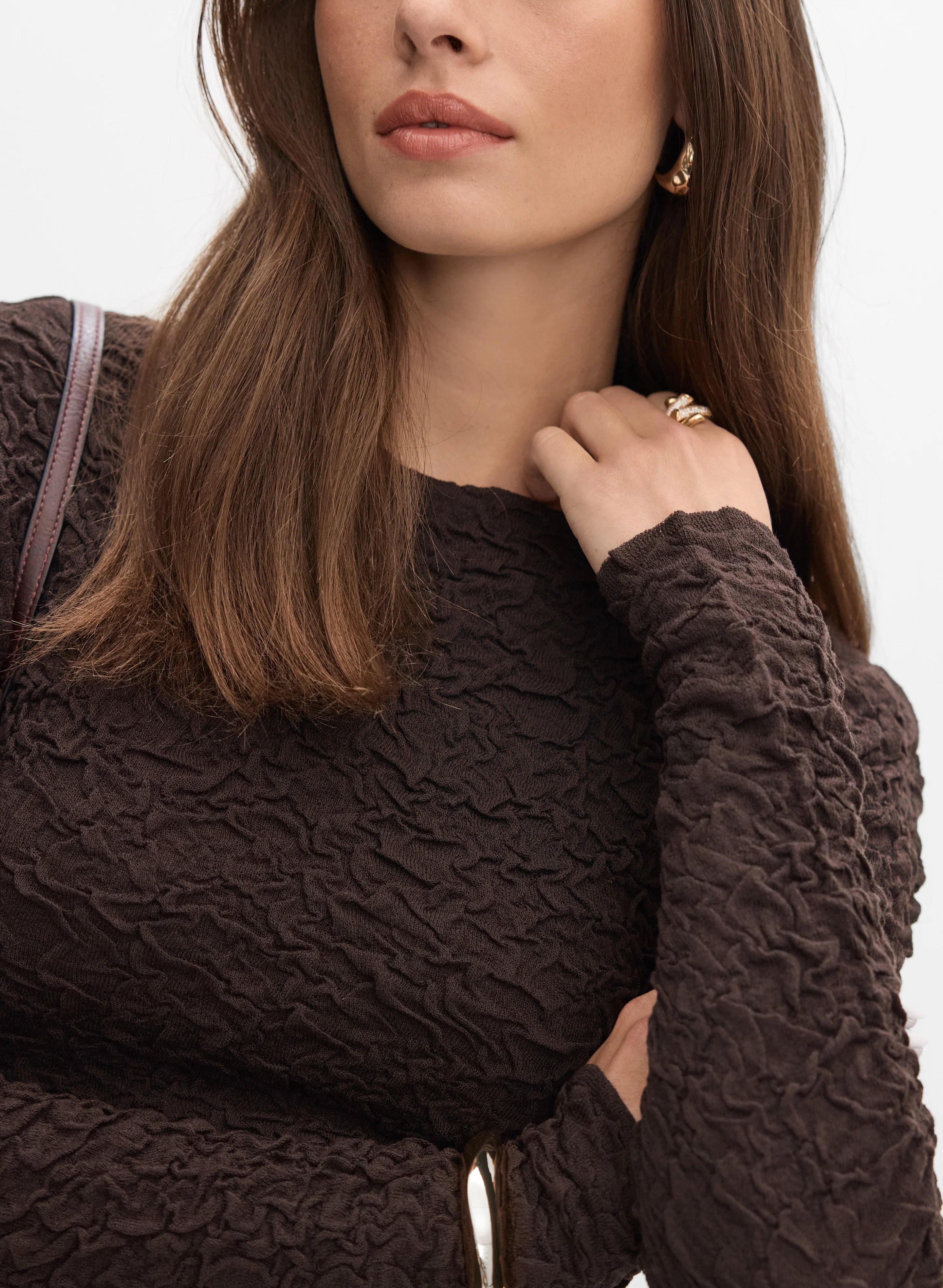 Textured Mock-Neck Pullover - Image 2