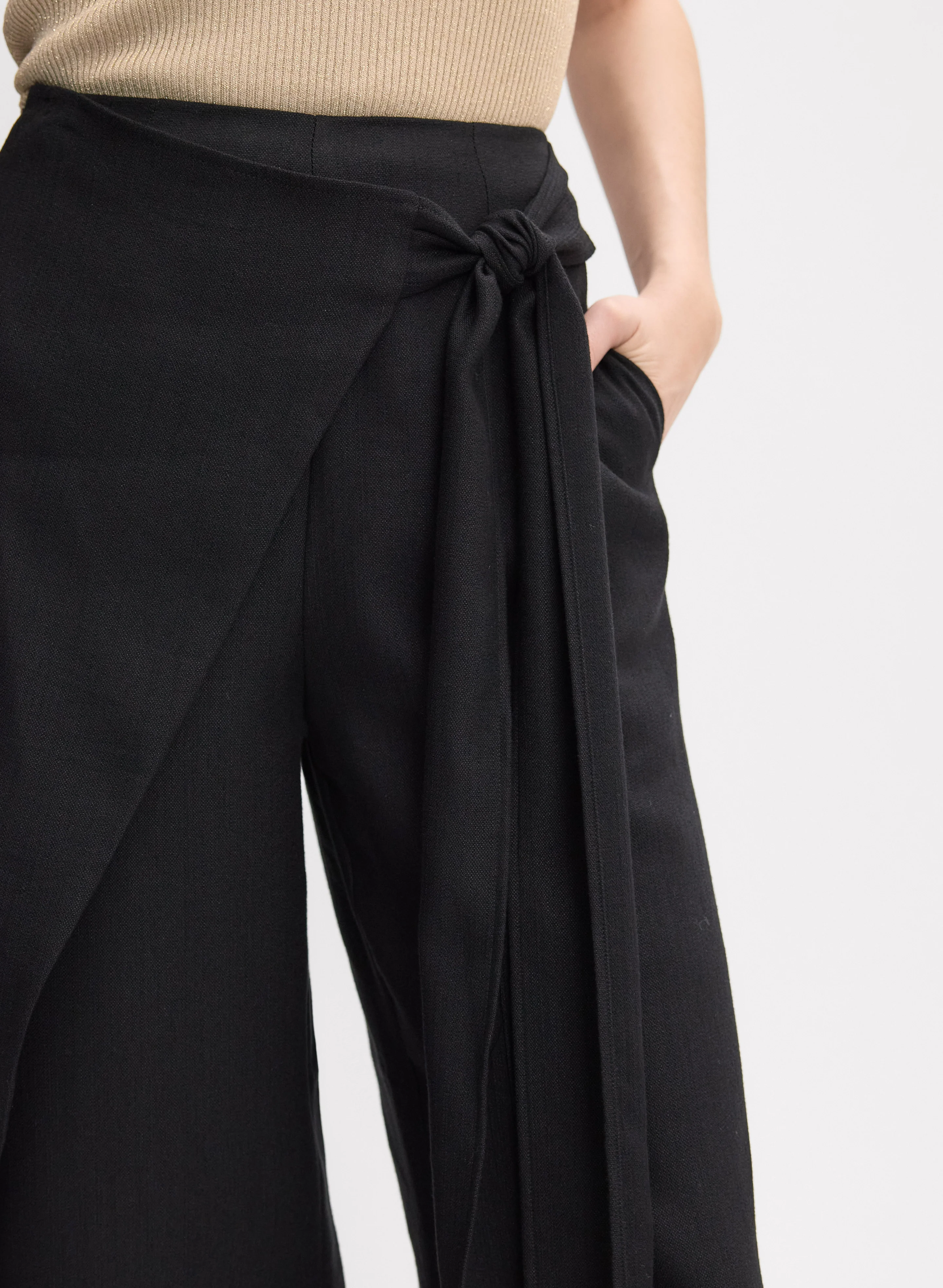 Tied Overlay Pants - Image 5