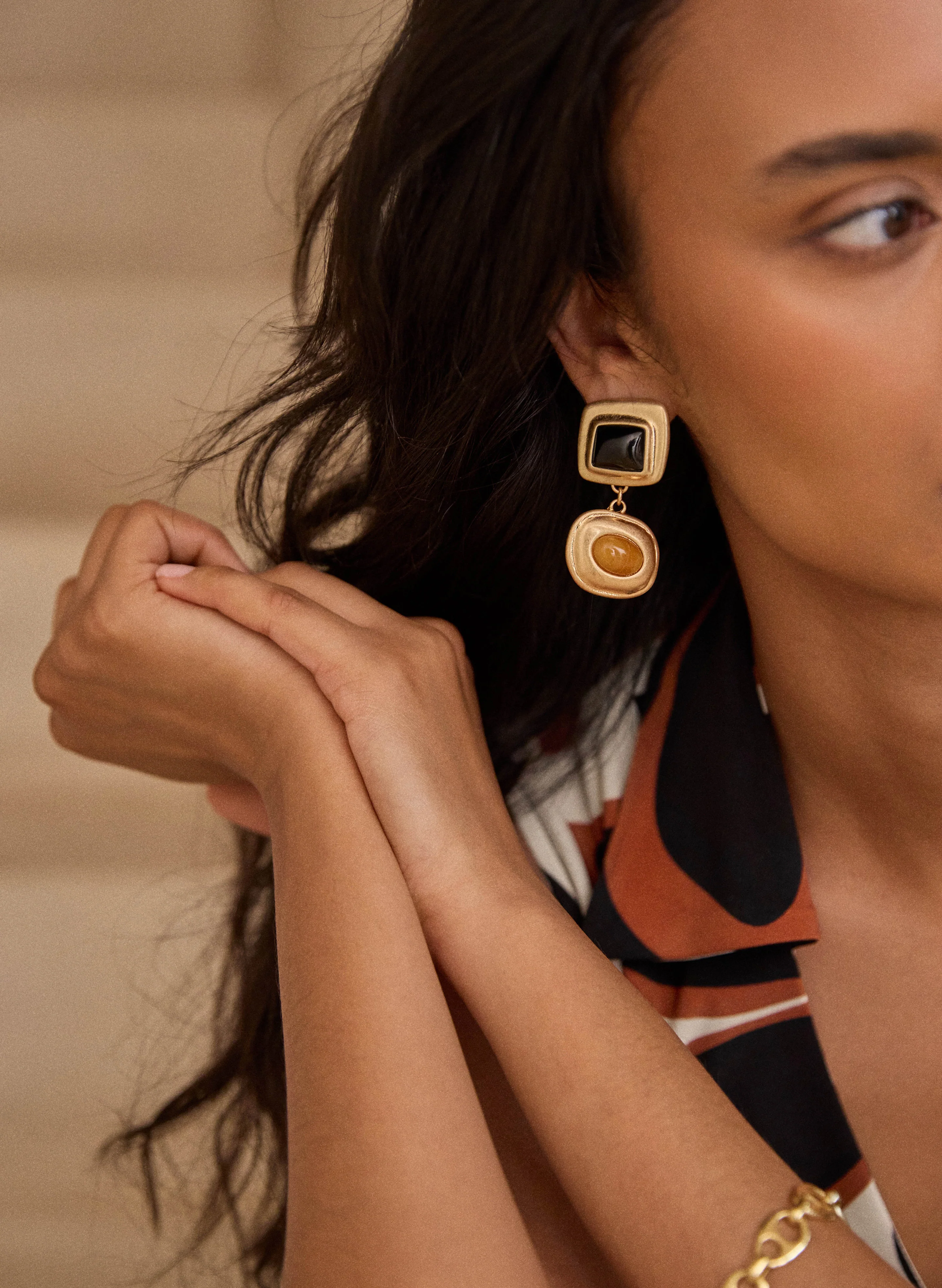 Tiered Drop Earrings - Image 3