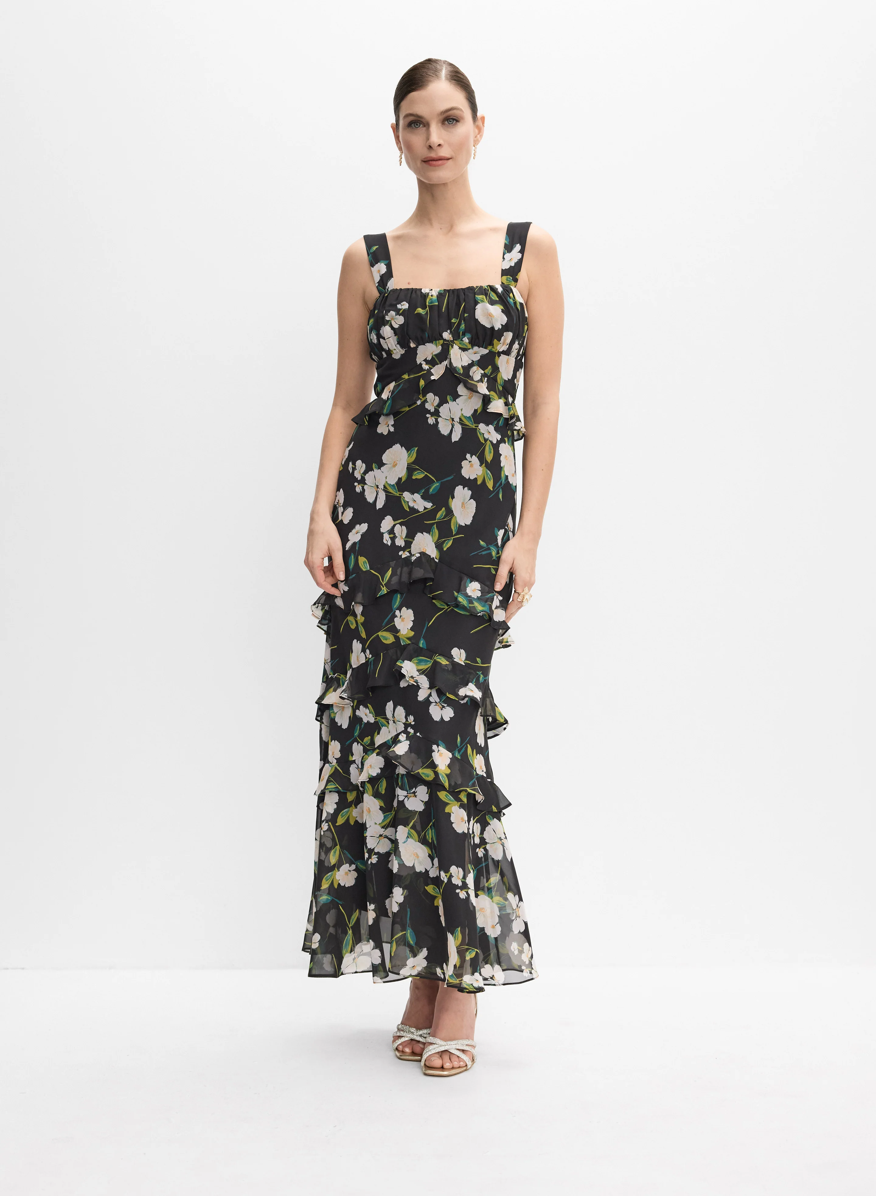 Tiered Floral Dress