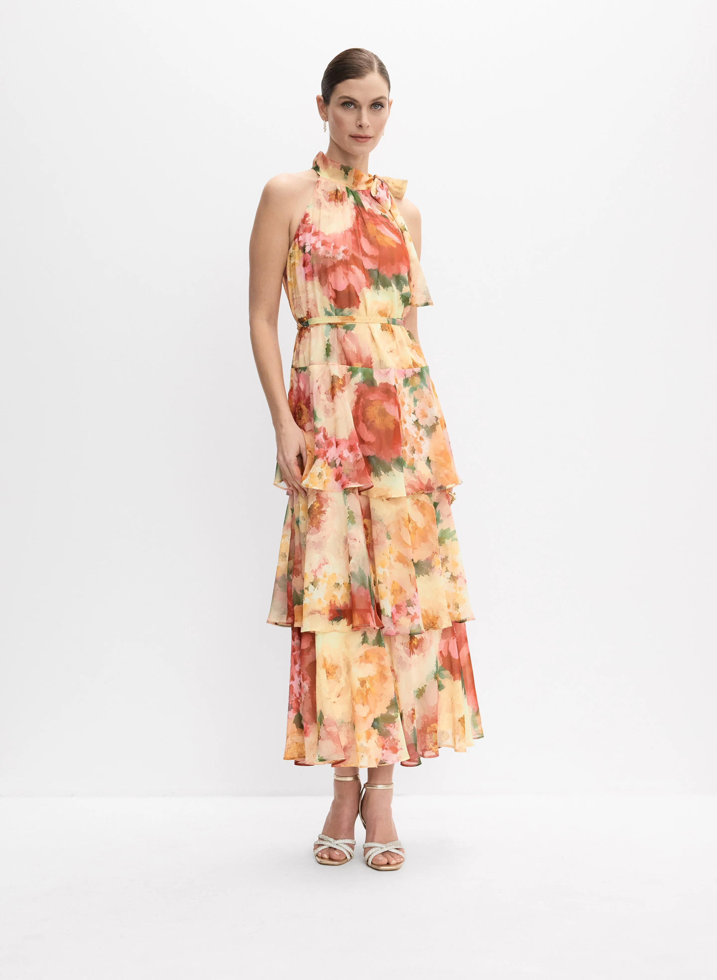 Tiered Floral Dress