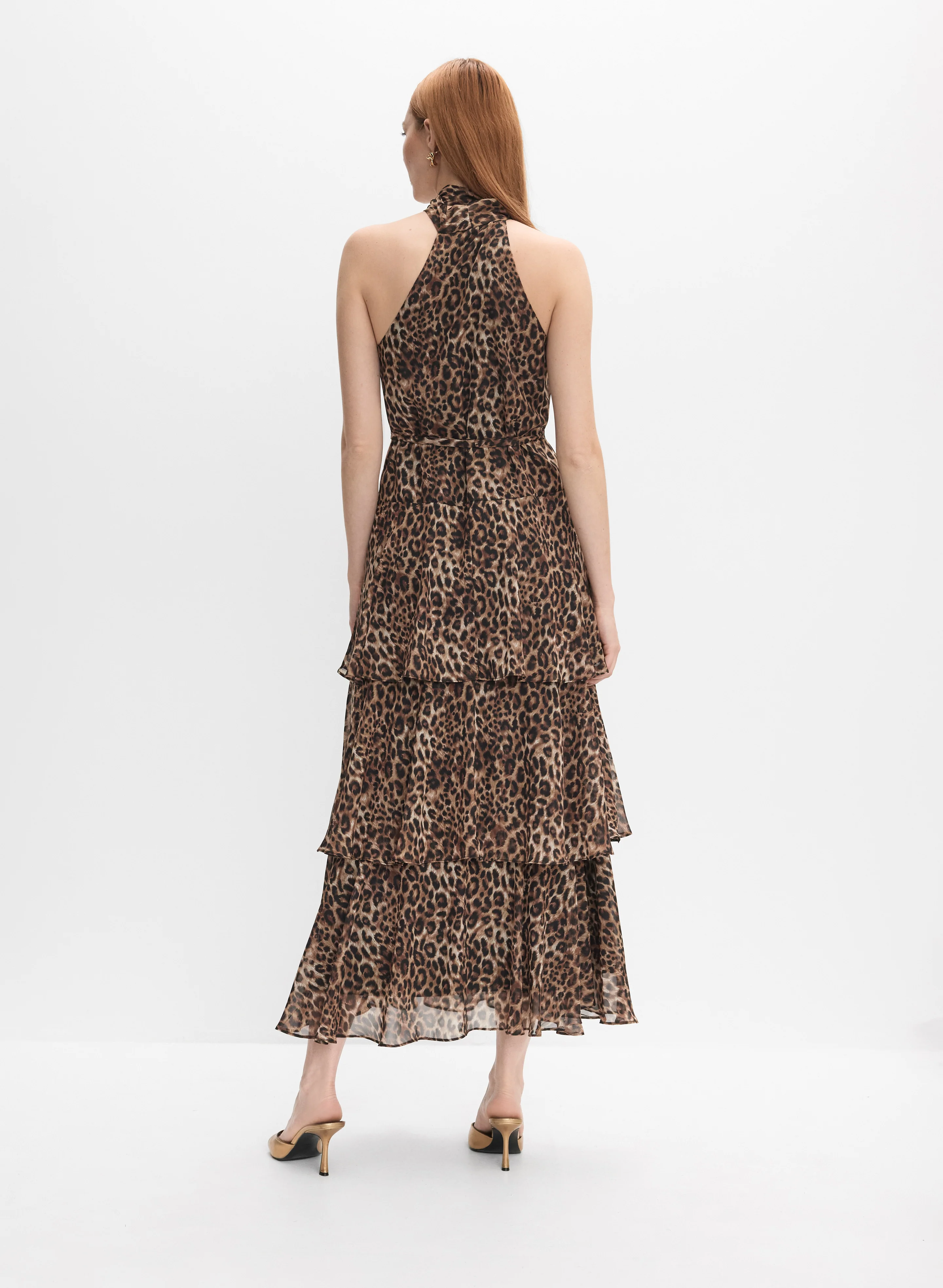 Tiered Leopard Print Dress - Image 4