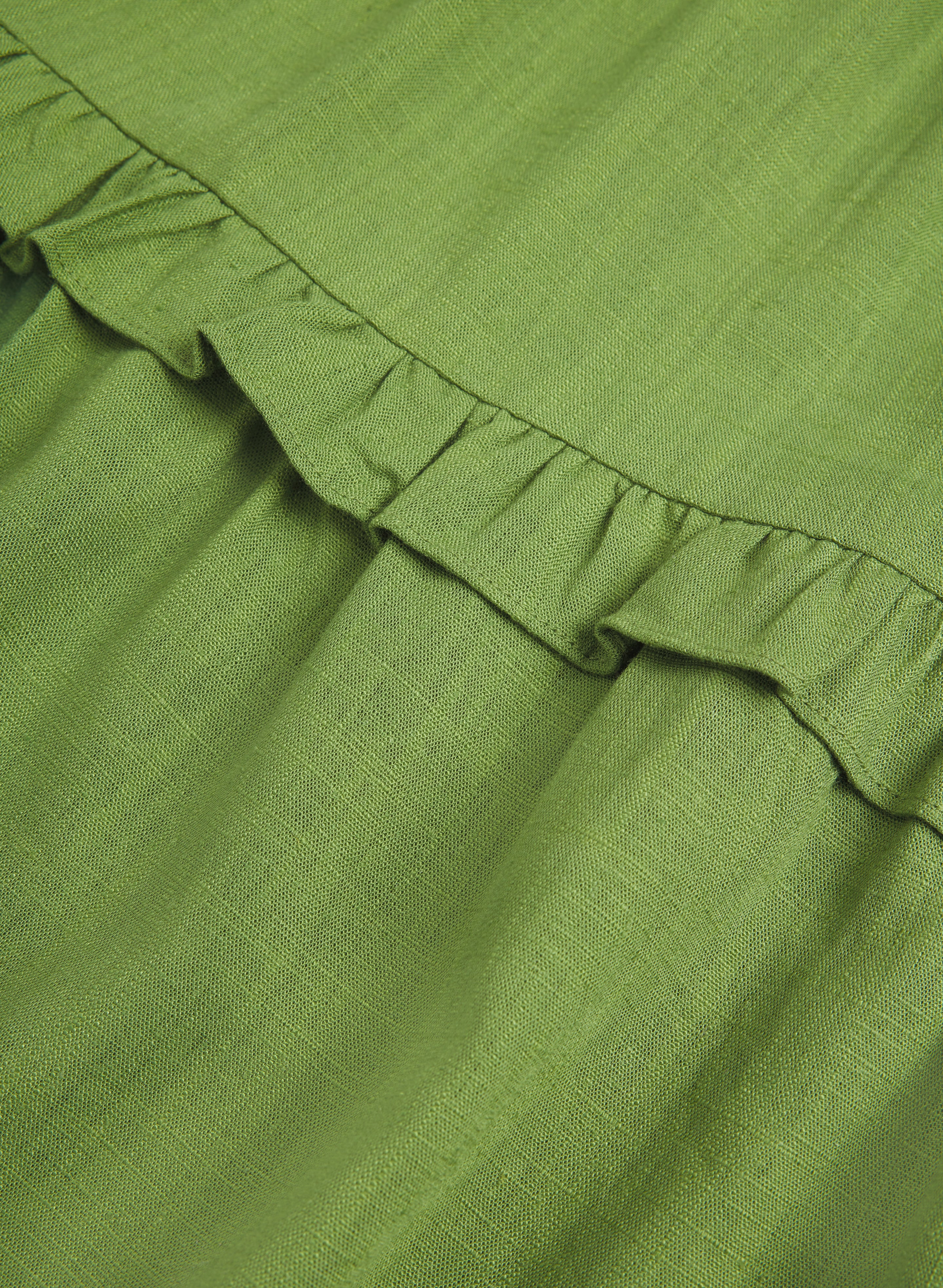 Tiered Linen-Blend Dress - Image 7