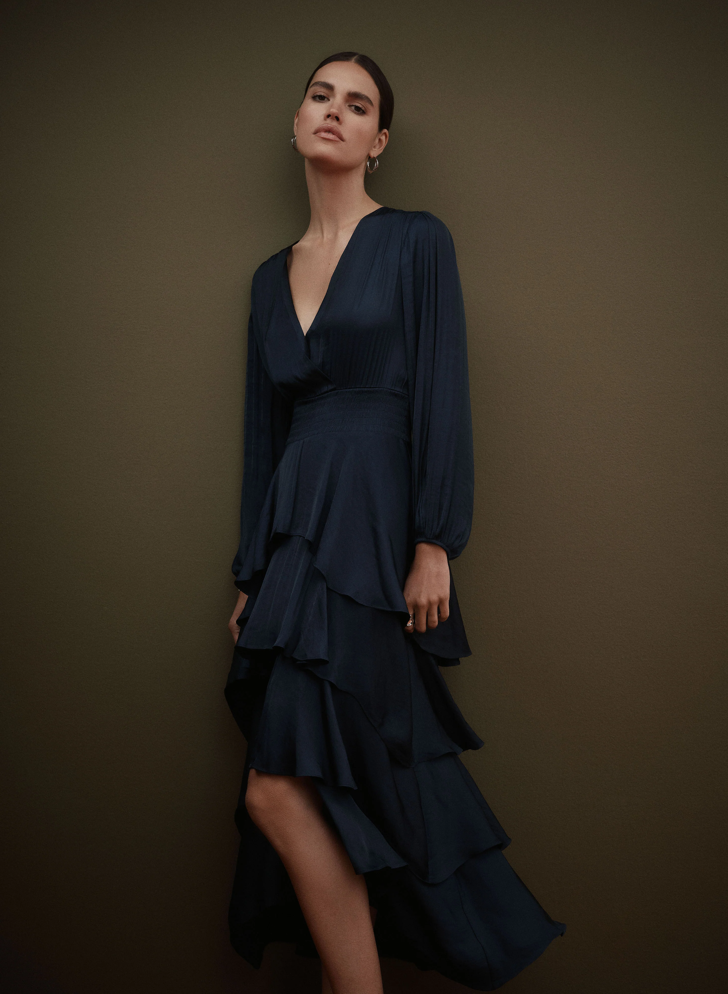 Tiered Satin Dress - Image 2