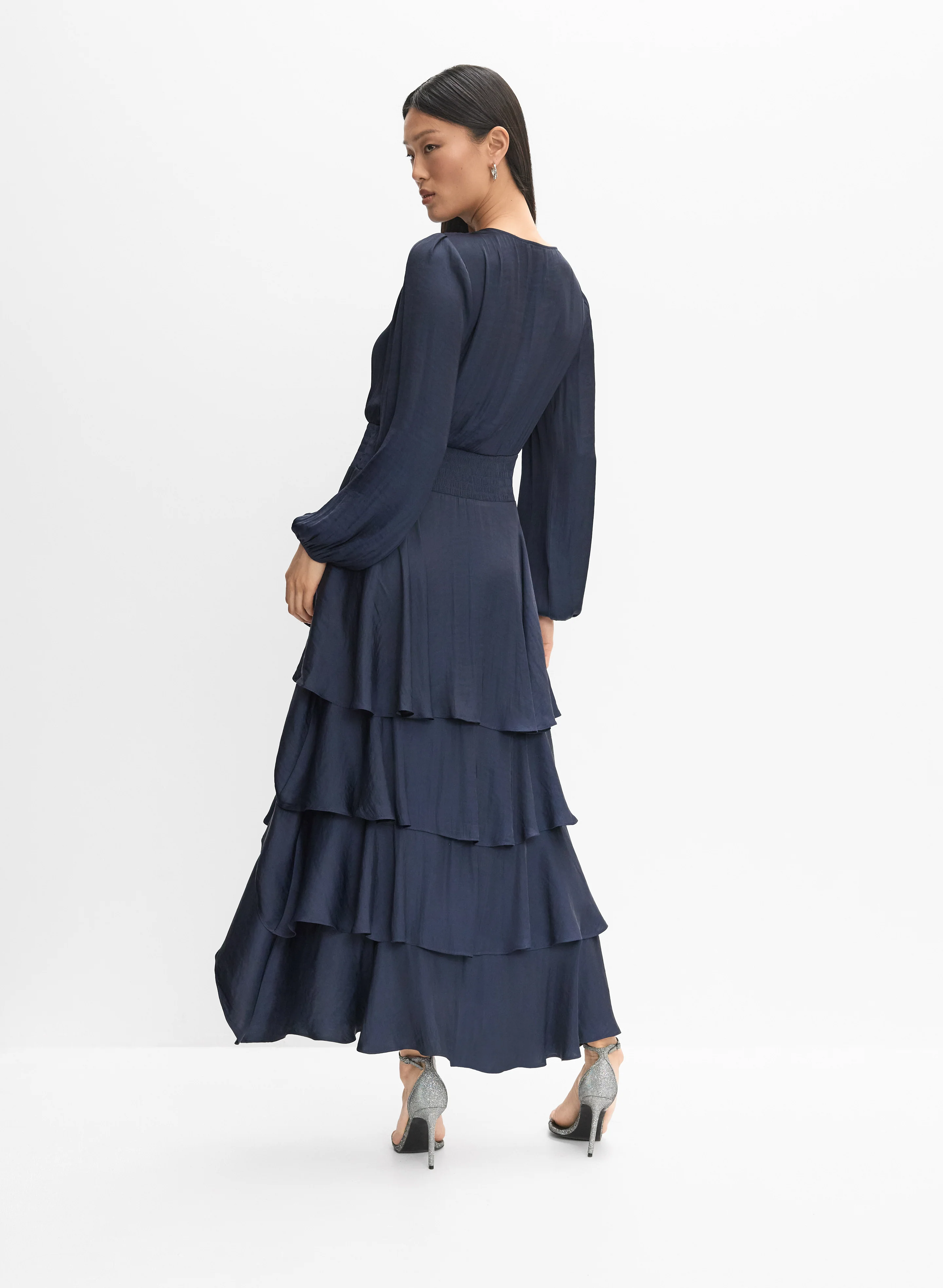 Tiered Satin Dress - Image 4