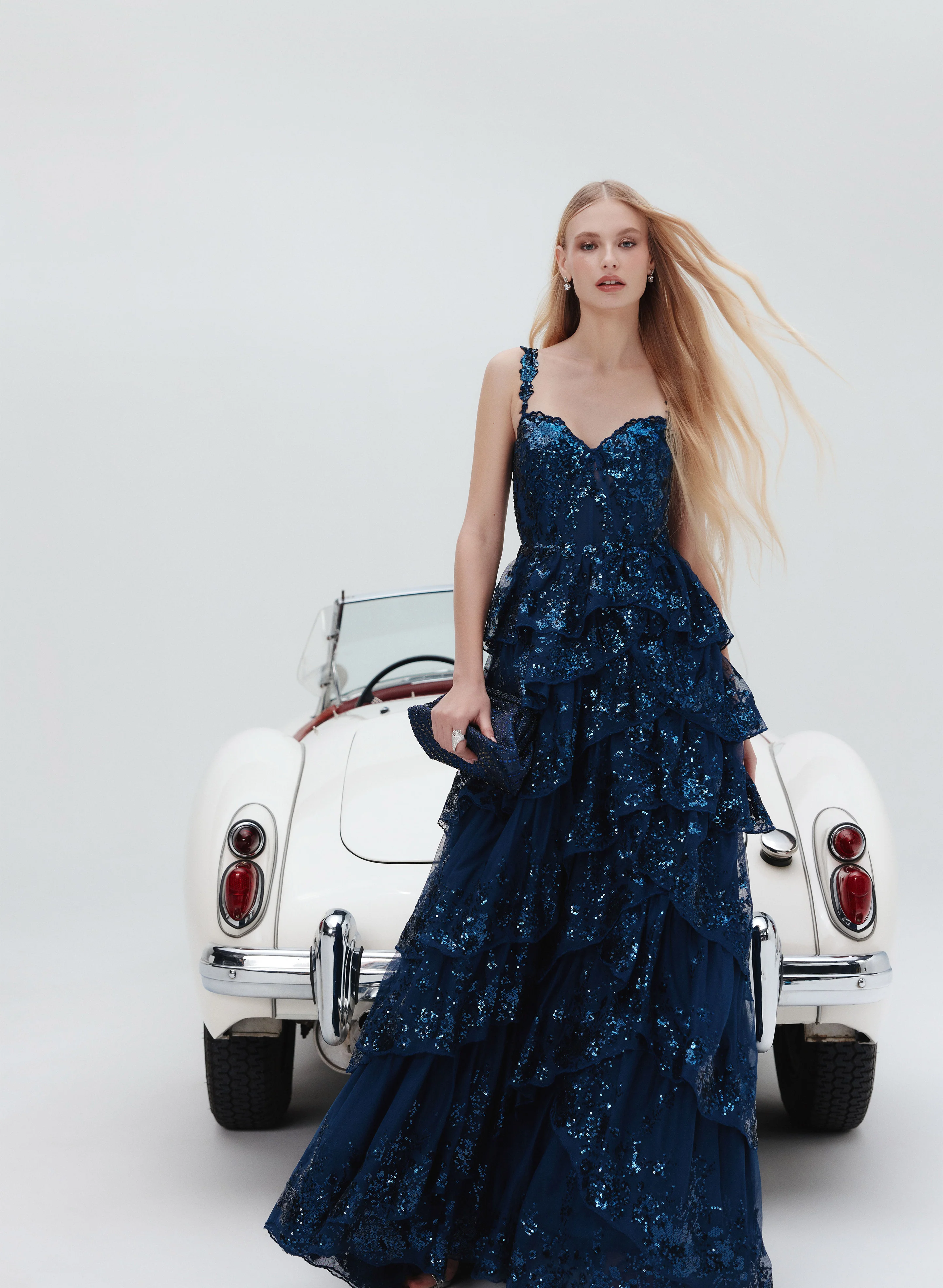 Tiered Sequin Gown - Image 2