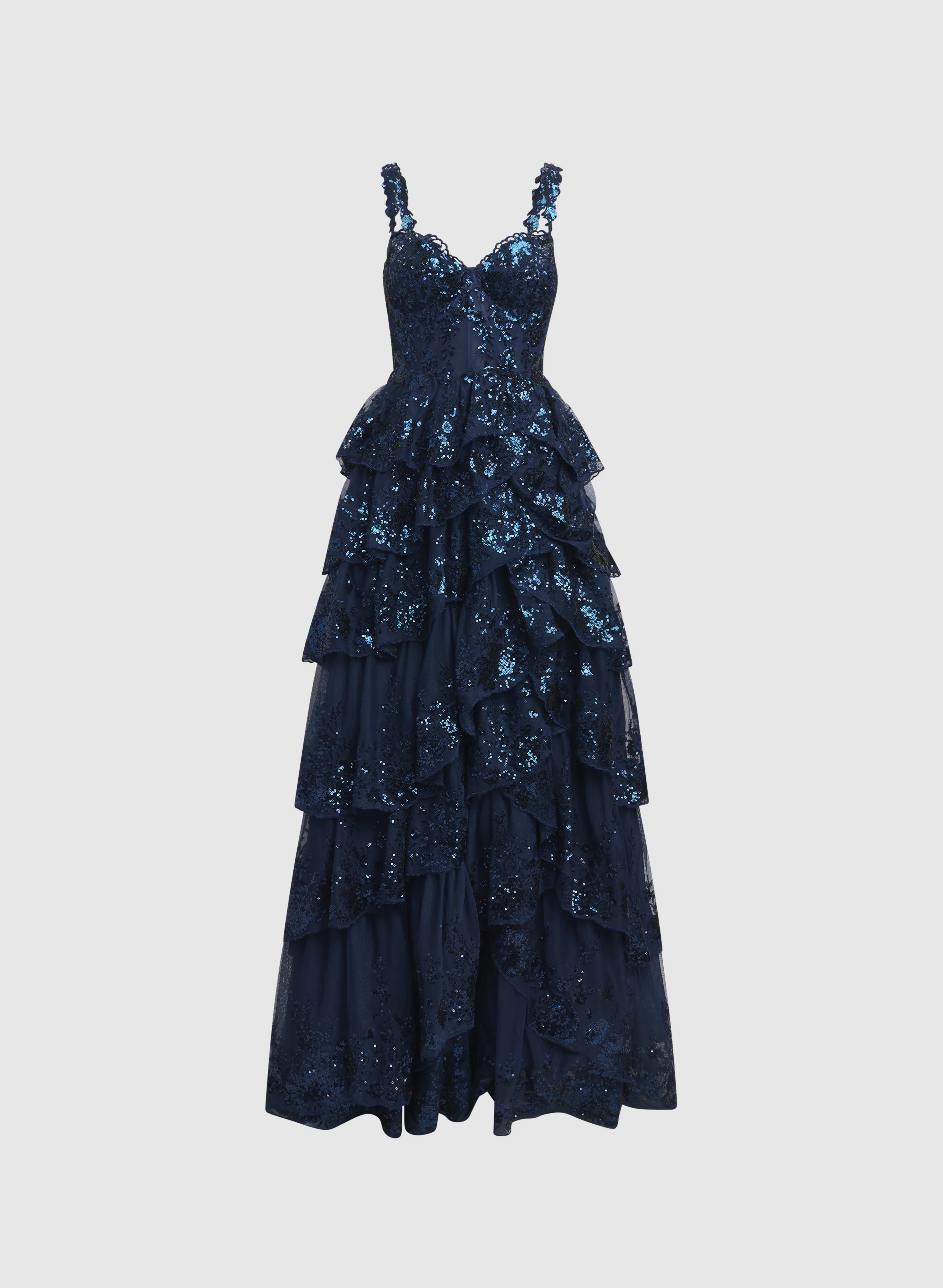 Tiered Sequin Gown - Image 5
