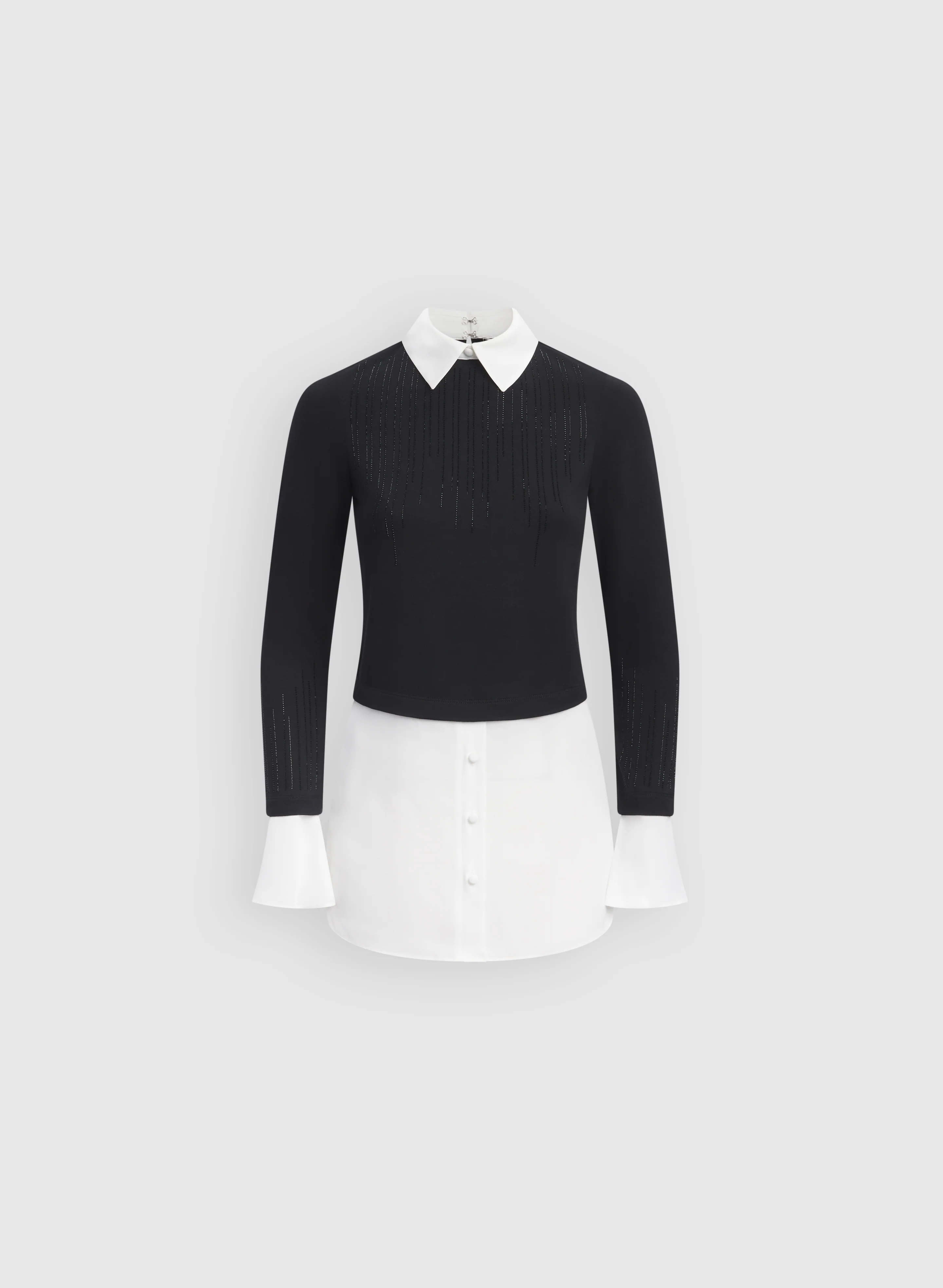 Tonal Embellished Illusion Top - Image 6