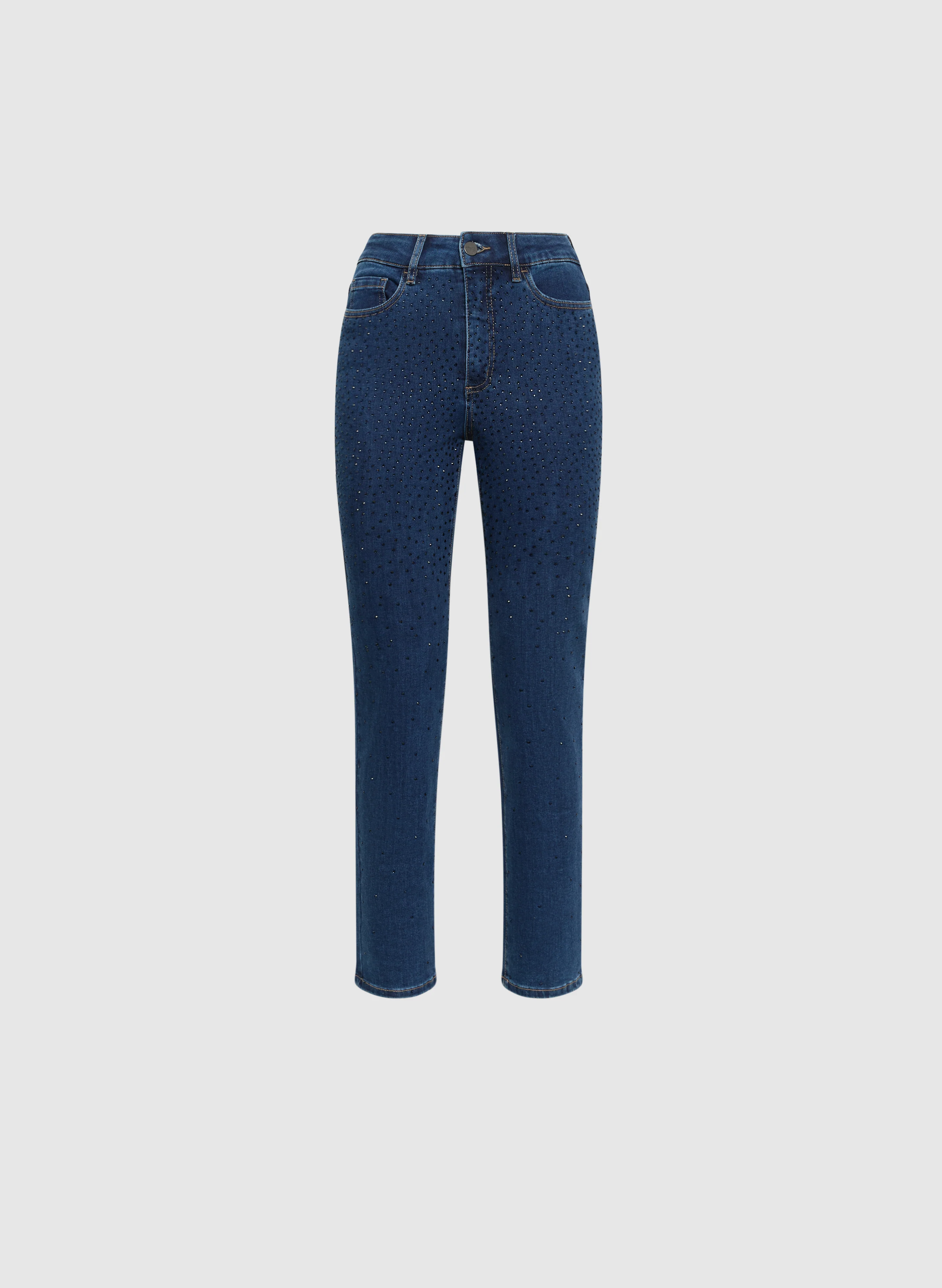 Tonal Embellished Straight-Leg Jeans - Image 6