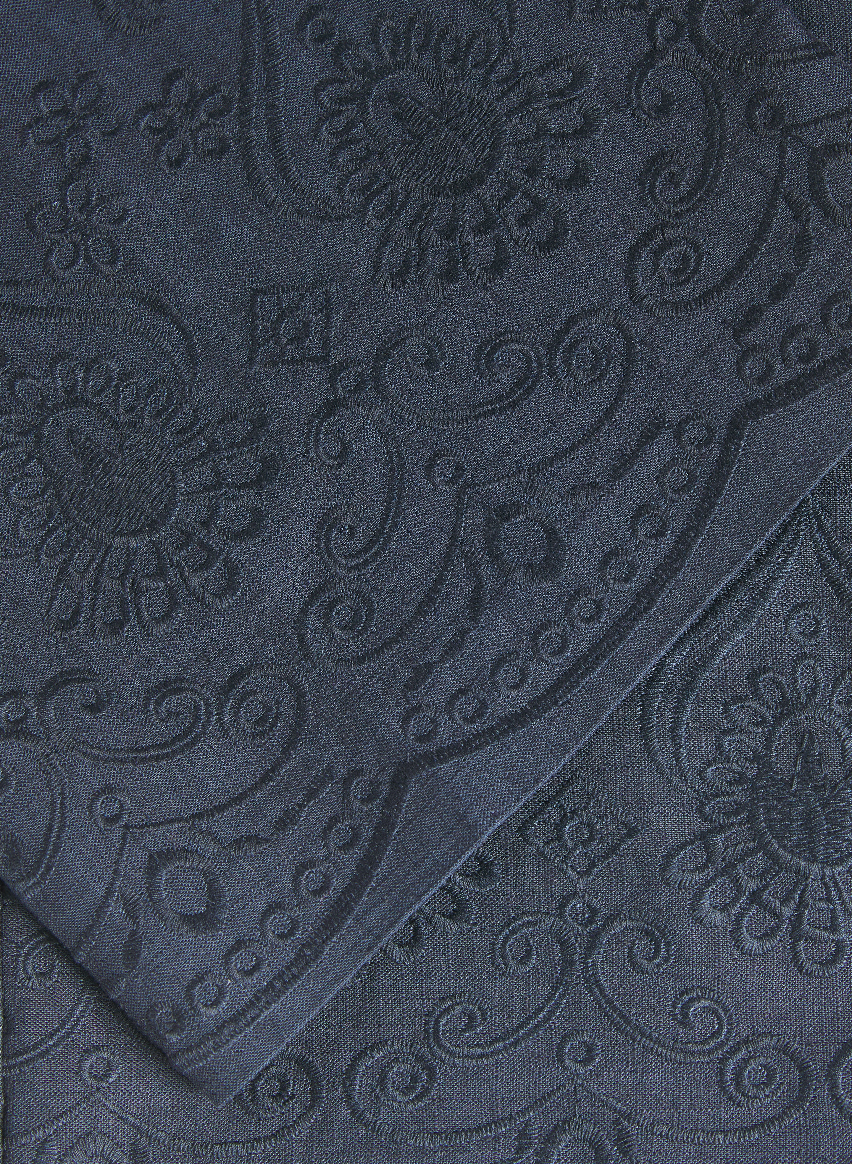Tonal Embroidered Linen-Blend Pants - Image 7