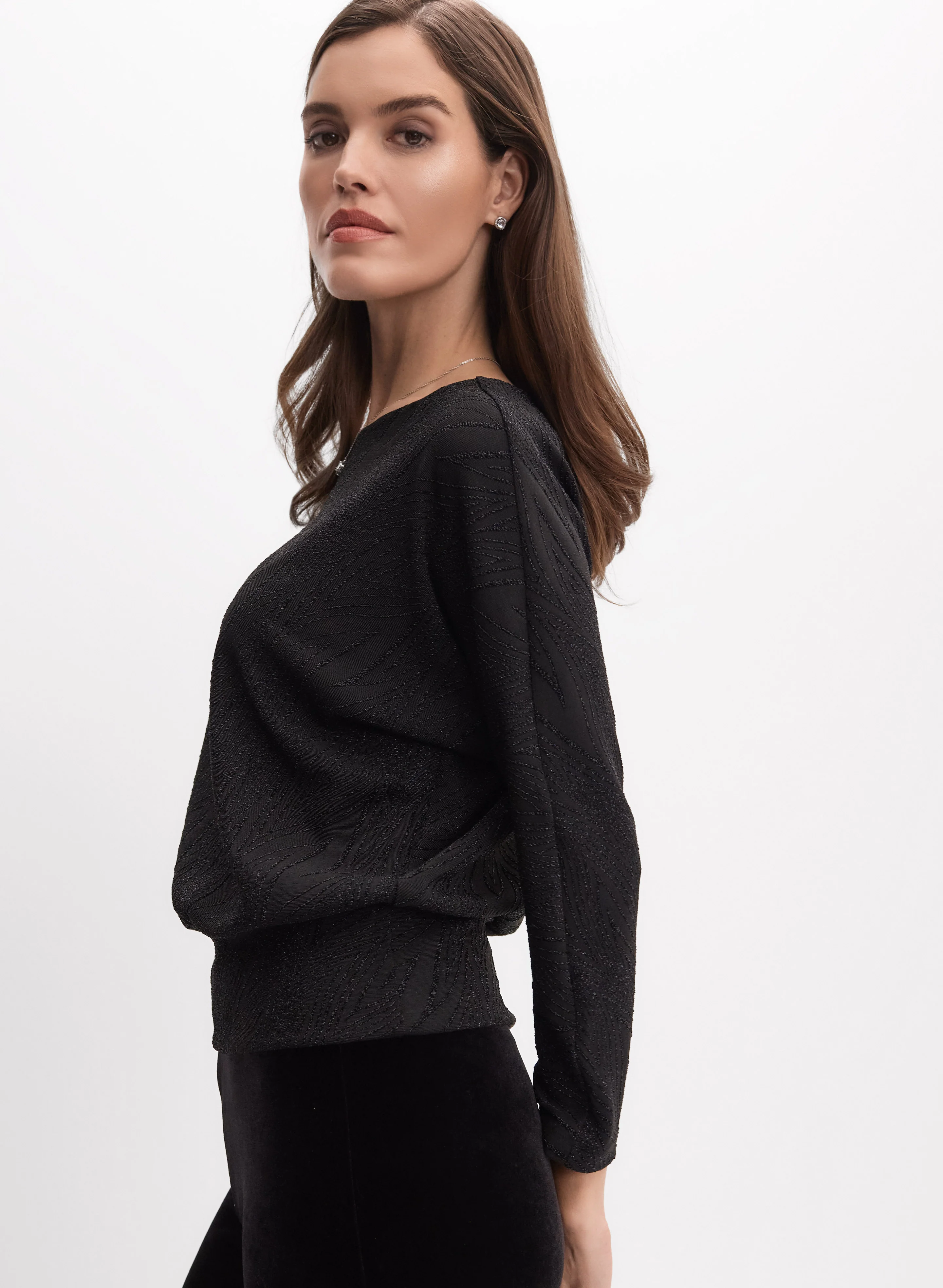 Tonal Metallic Motif Top - Image 5