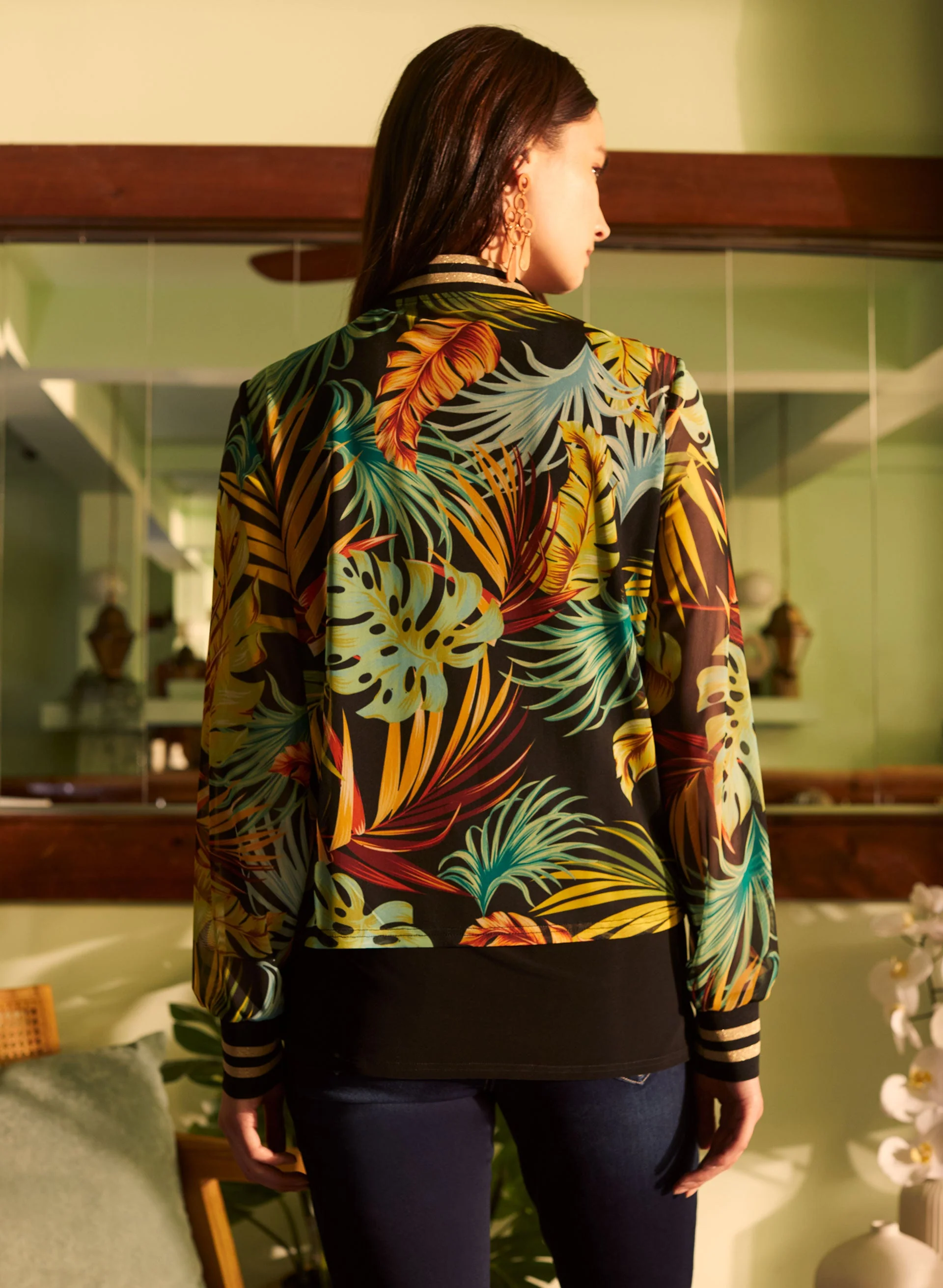 Tropical Print Jacket & Top Set - Image 4
