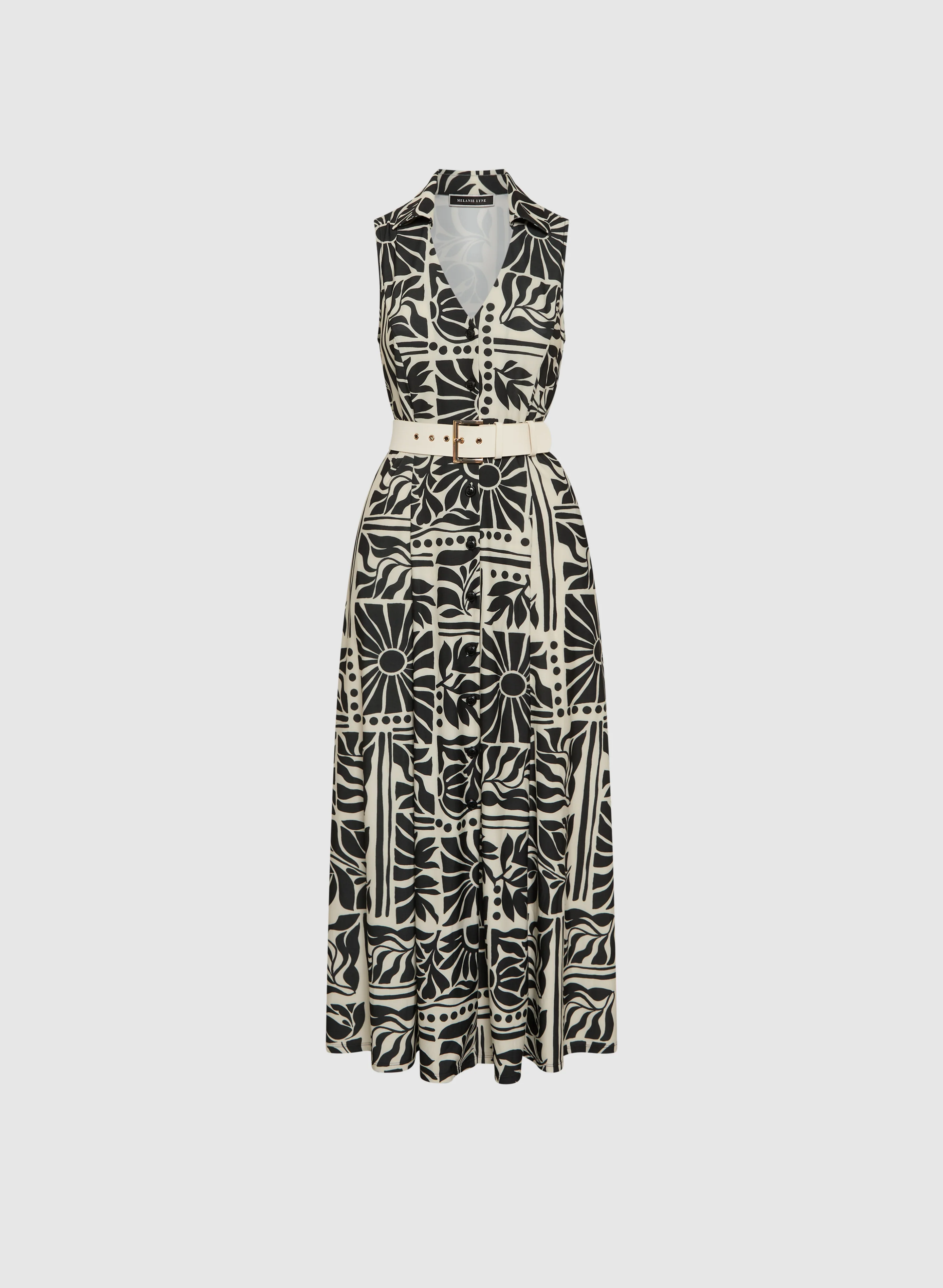 Tropical Print Shirt Dress - Image 6
