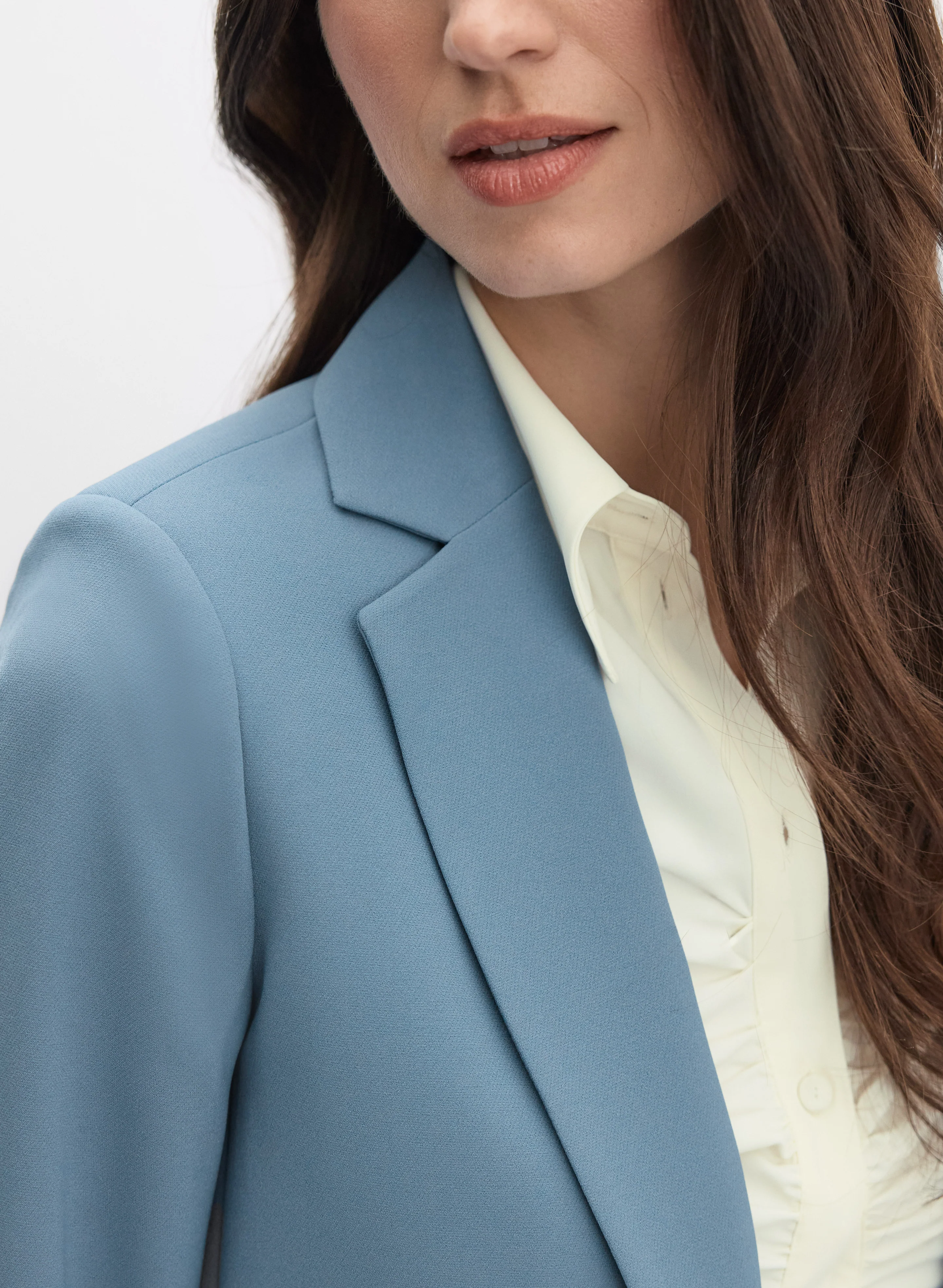 Twill Open Front Blazer - Image 5