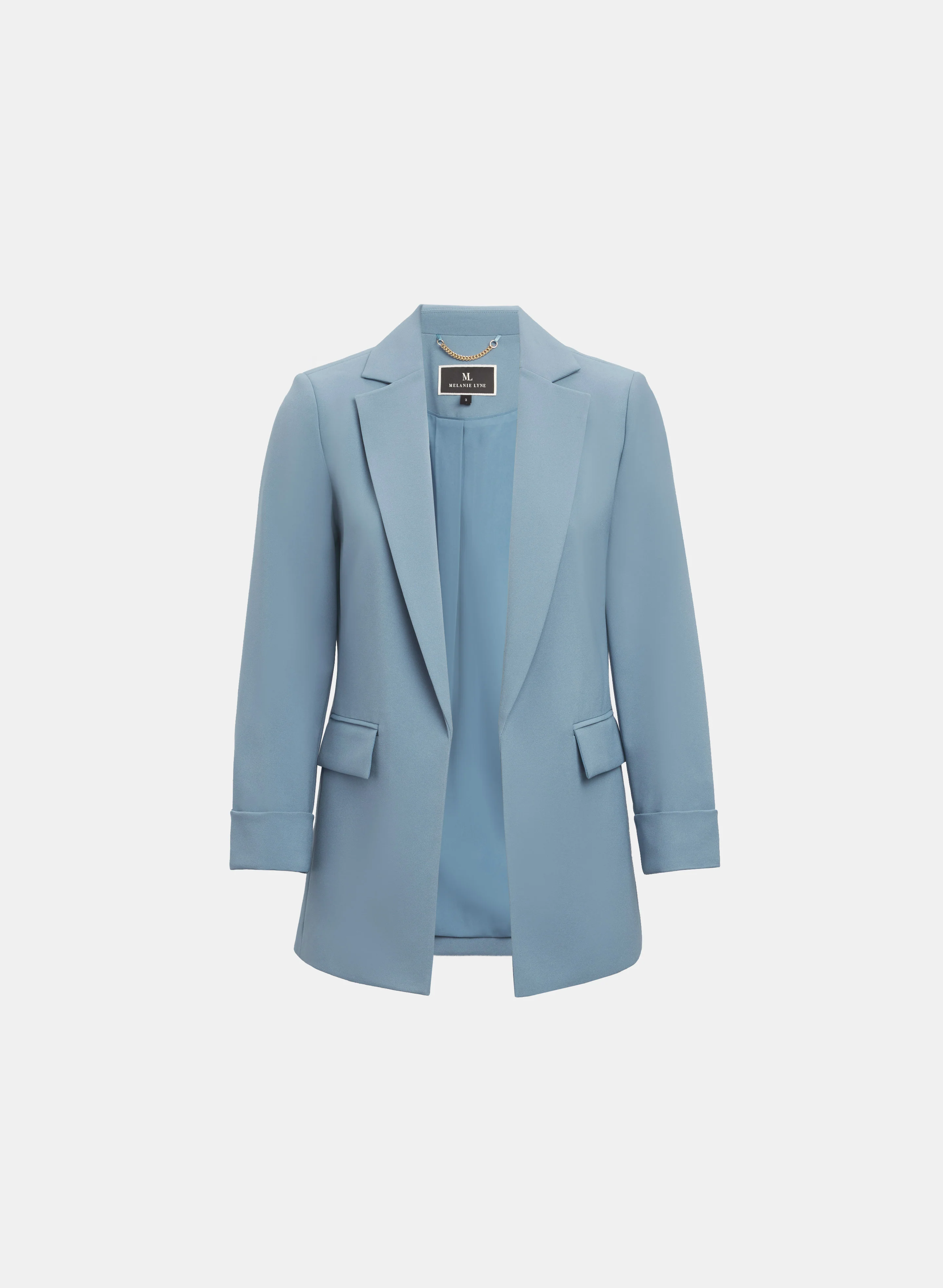 Twill Open Front Blazer - Image 6